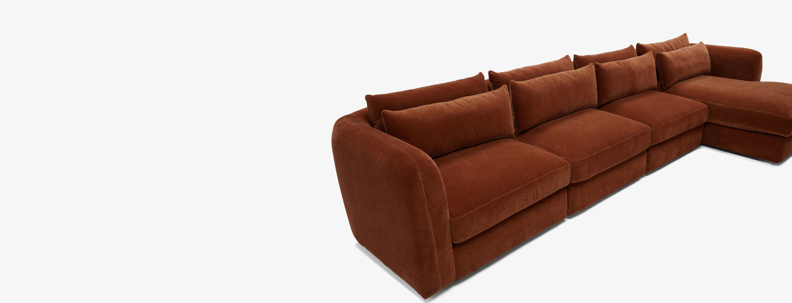 Sebastian Modular Grand Chaise Sectional Harper Cinnamon