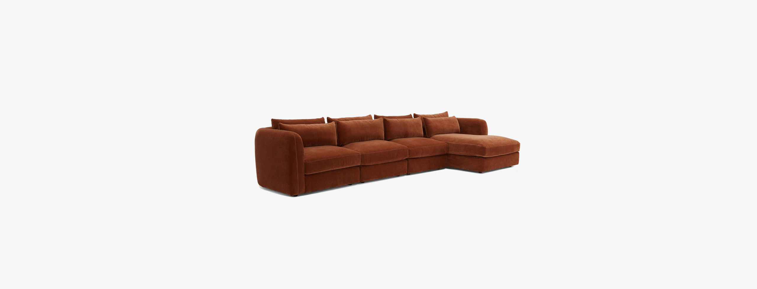 Sebastian Modular Grand Chaise Sectional Harper Cinnamon