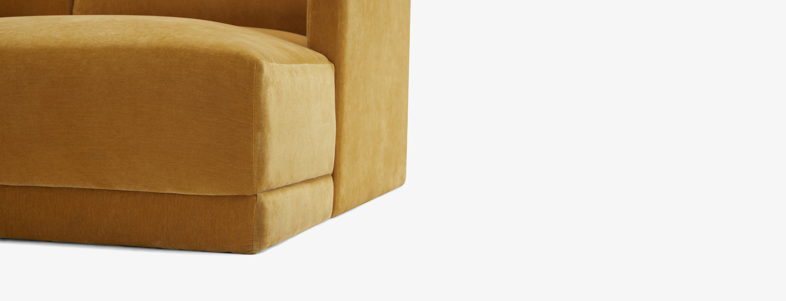 Maurice Modular Grand Chaise Sectional Harper Amber Gold