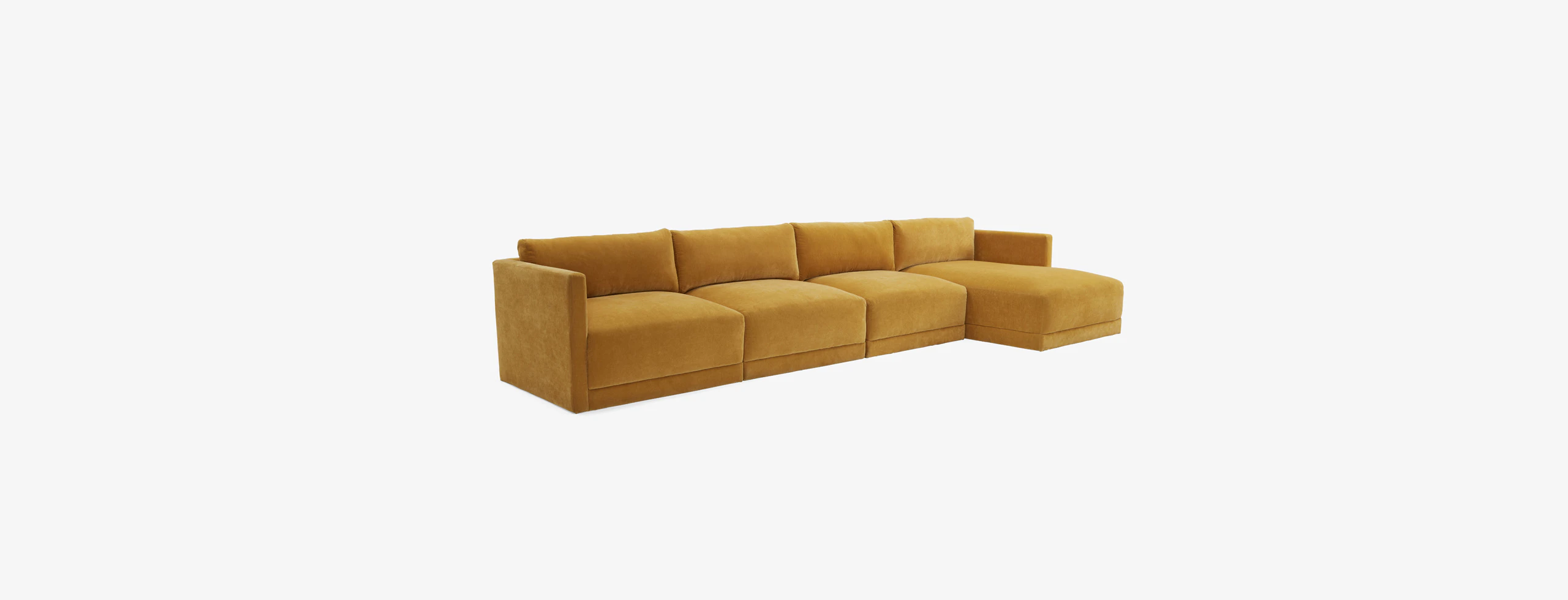 Maurice Modular Grand Chaise Sectional Harper Amber Gold