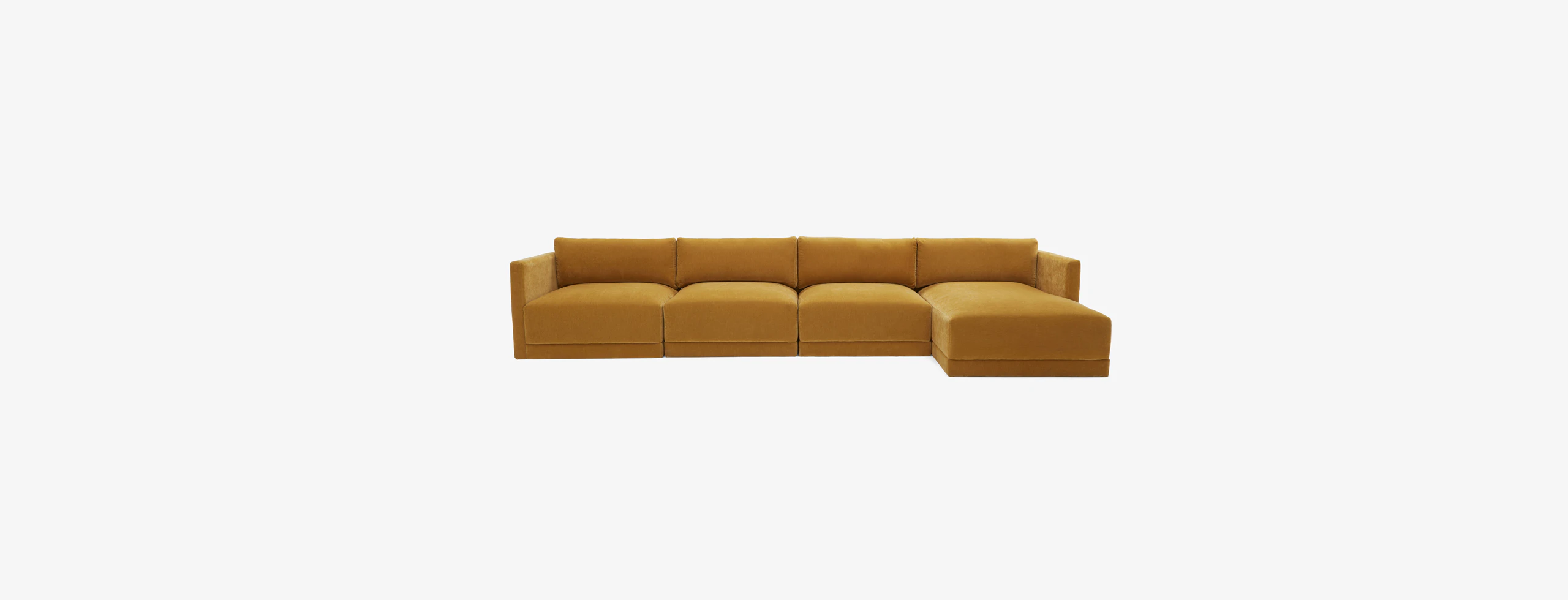 Maurice Modular Grand Chaise Sectional Harper Amber Gold
