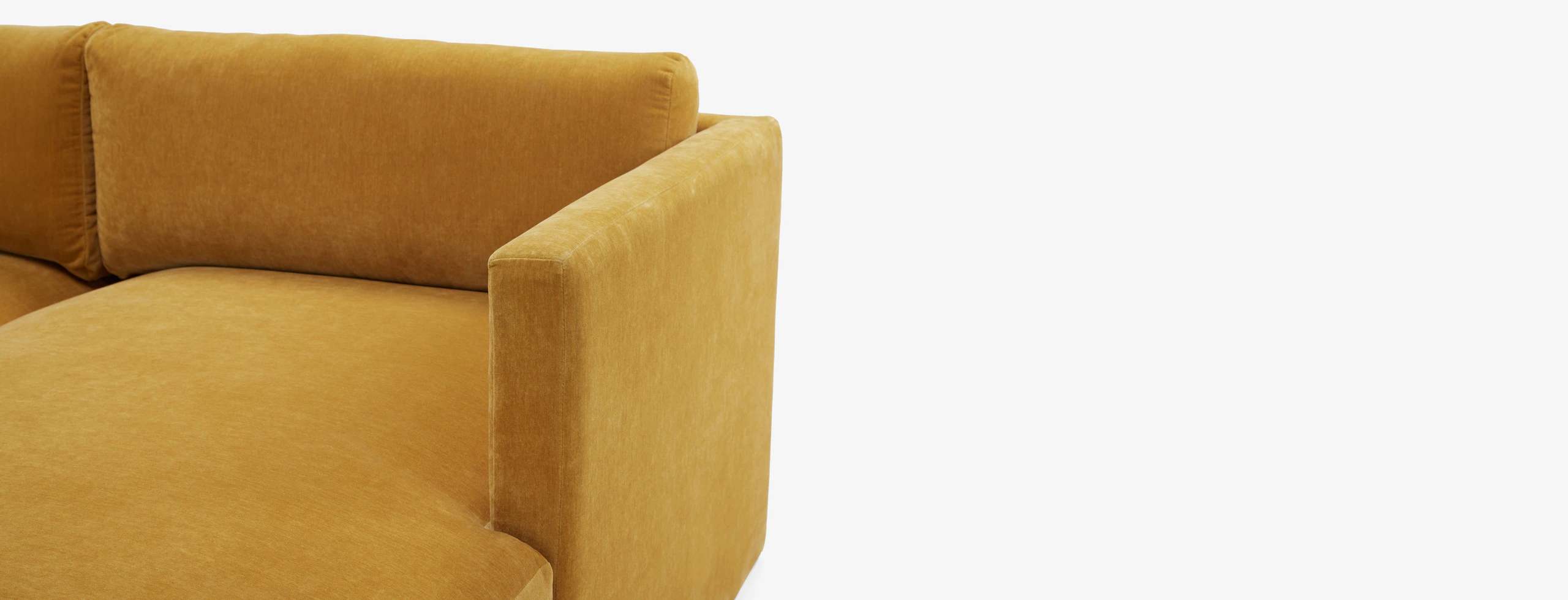 Maurice Modular Grand Chaise Sectional Harper Amber Gold