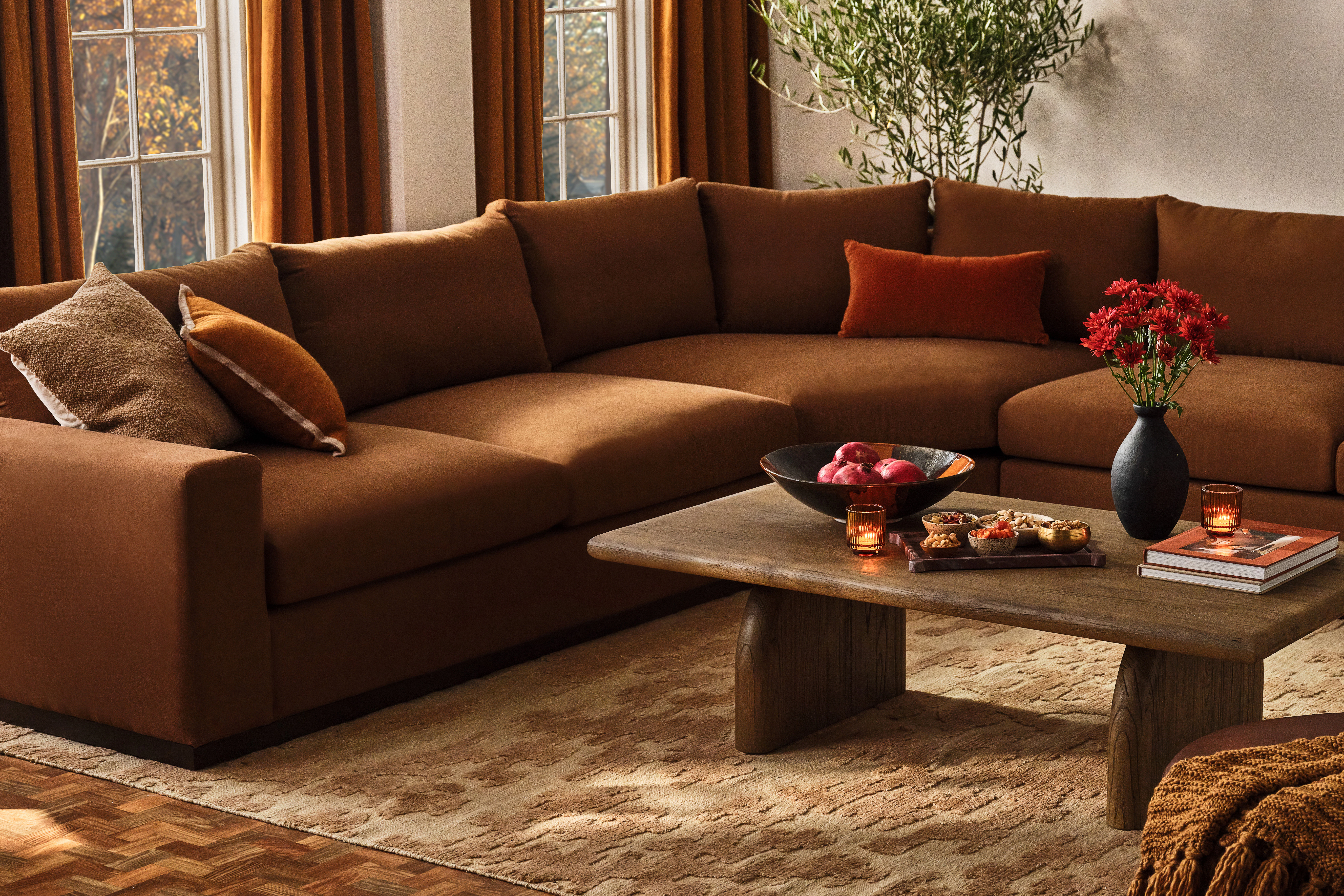 Holt Modular Corner Sectional Faithful Mocha JOYBIRD