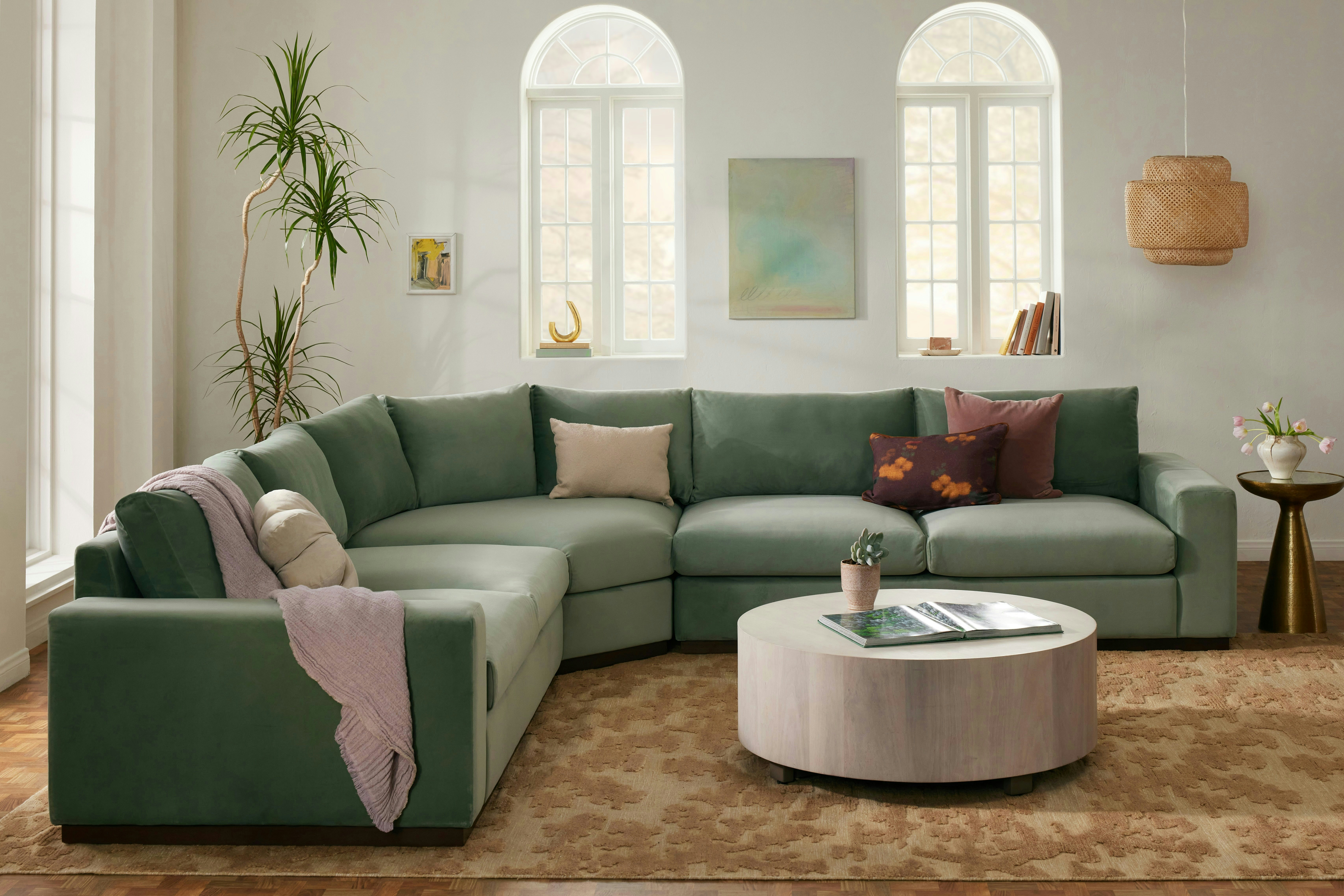 Holt Wedge Sectional Royale Sage