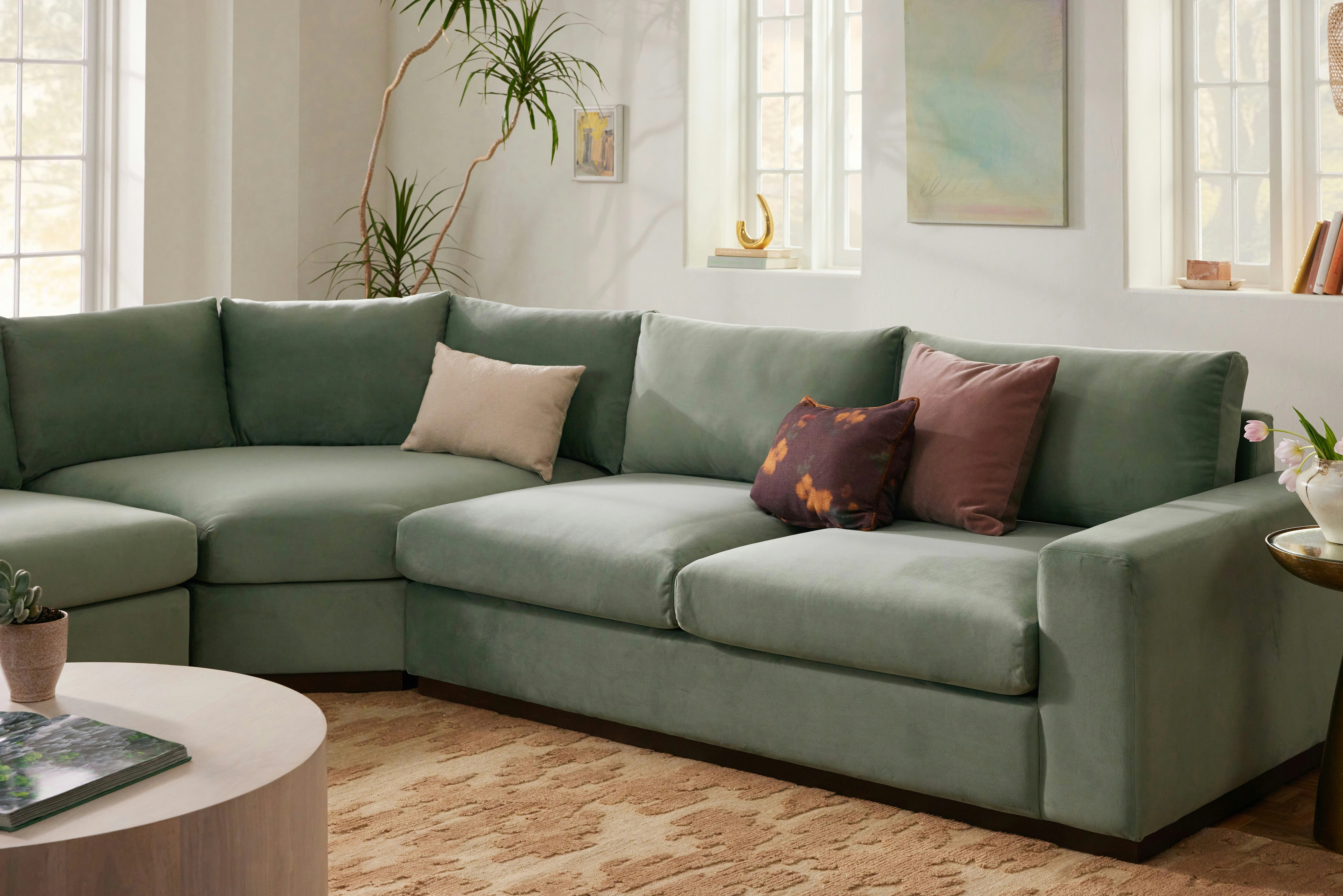 Holt Wedge Sectional Royale Sage