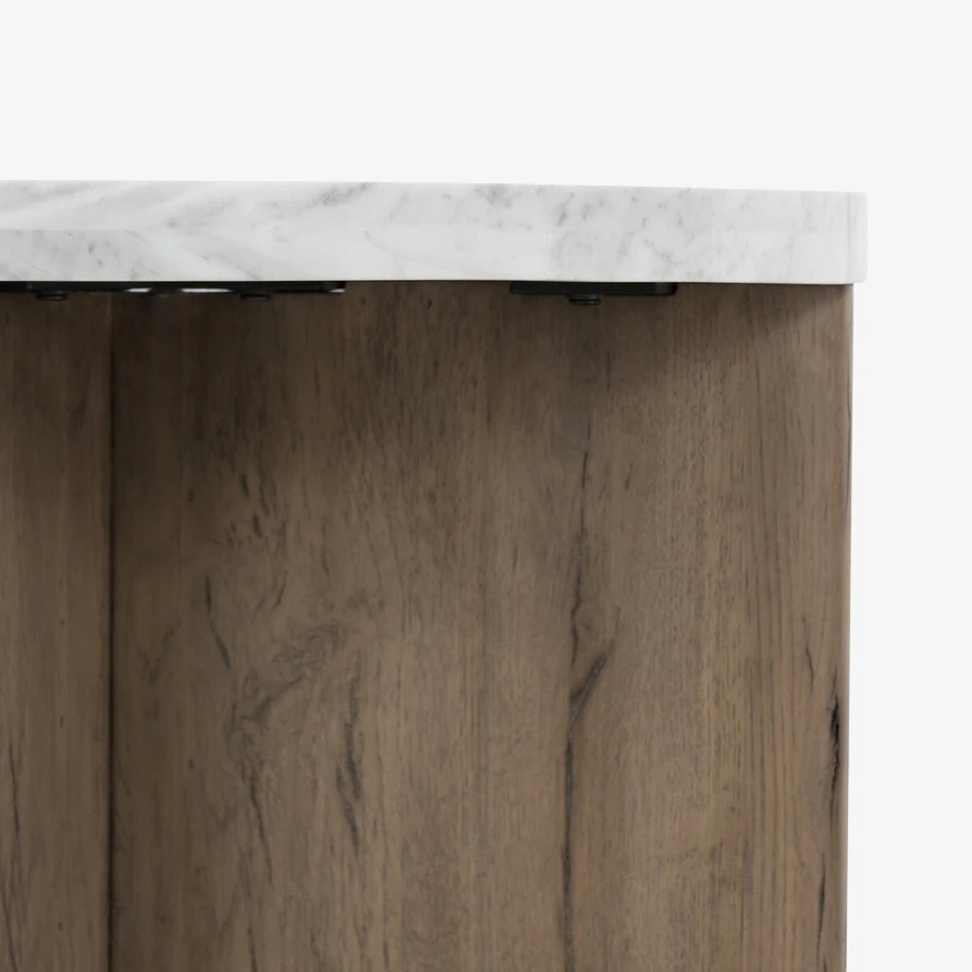 Toli End Table White Marble