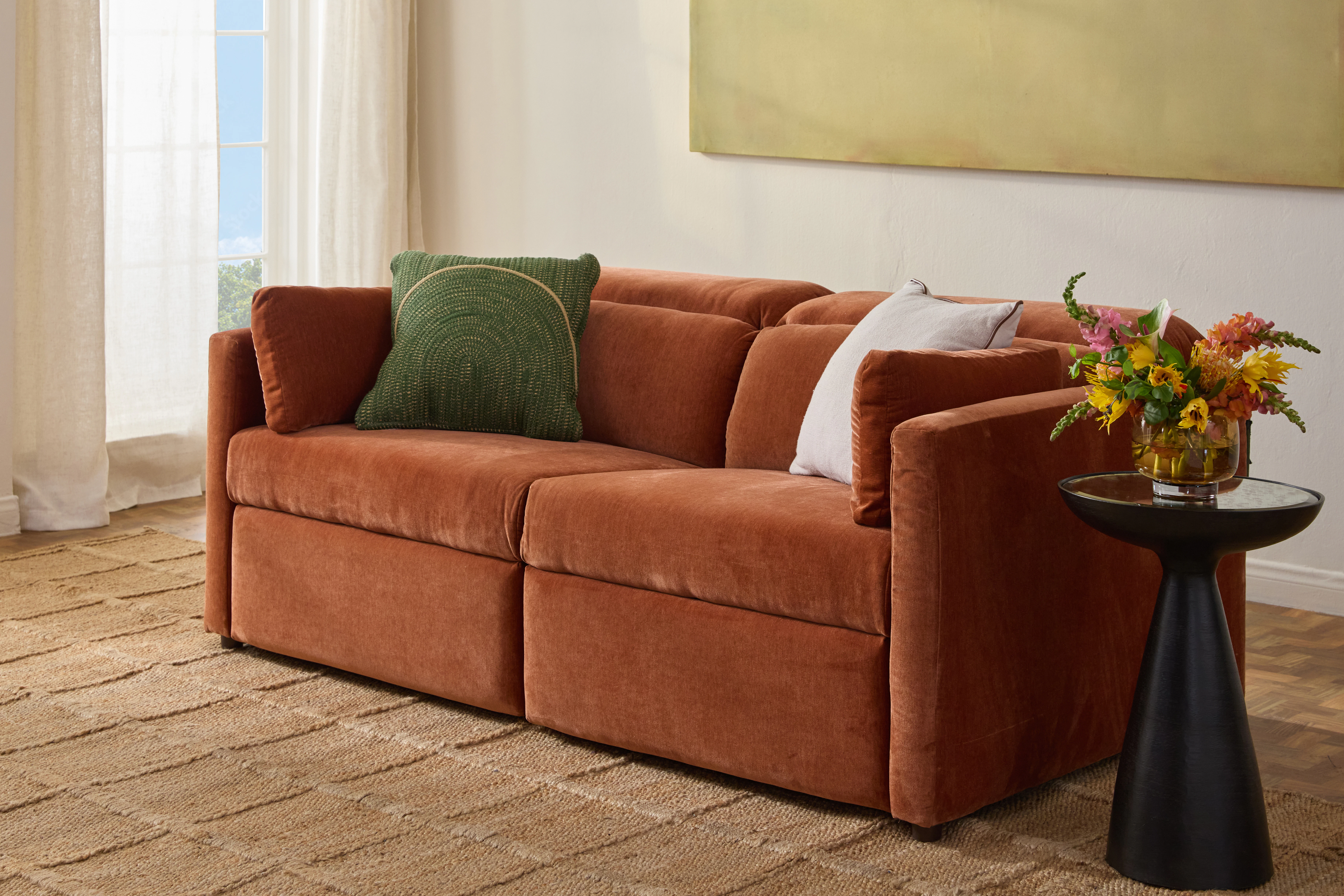 Fitz Modular Reclining Piece Sofa Harper Cinnamon