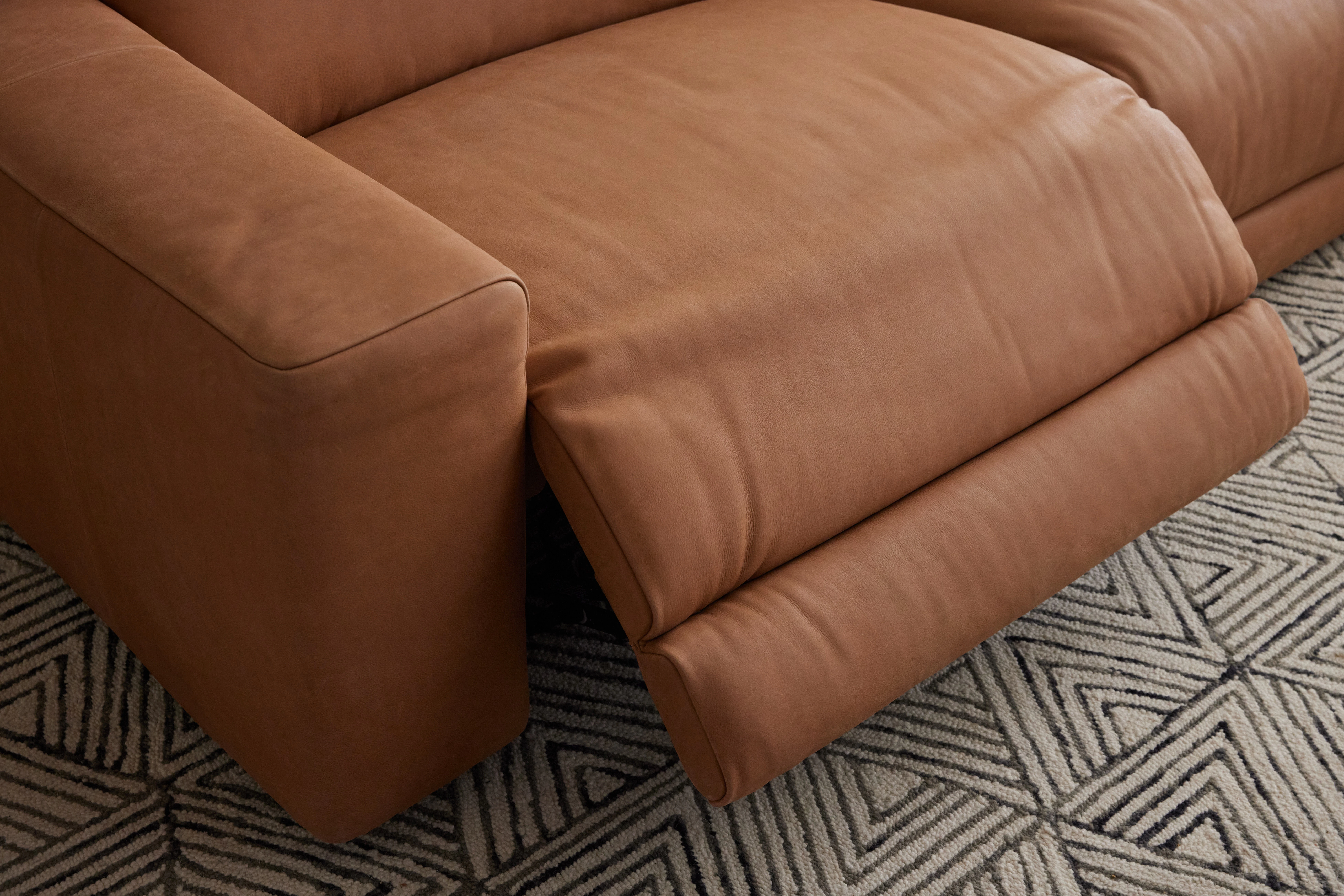 Nico Modular Reclining Sofa Hand Tipped Camel
