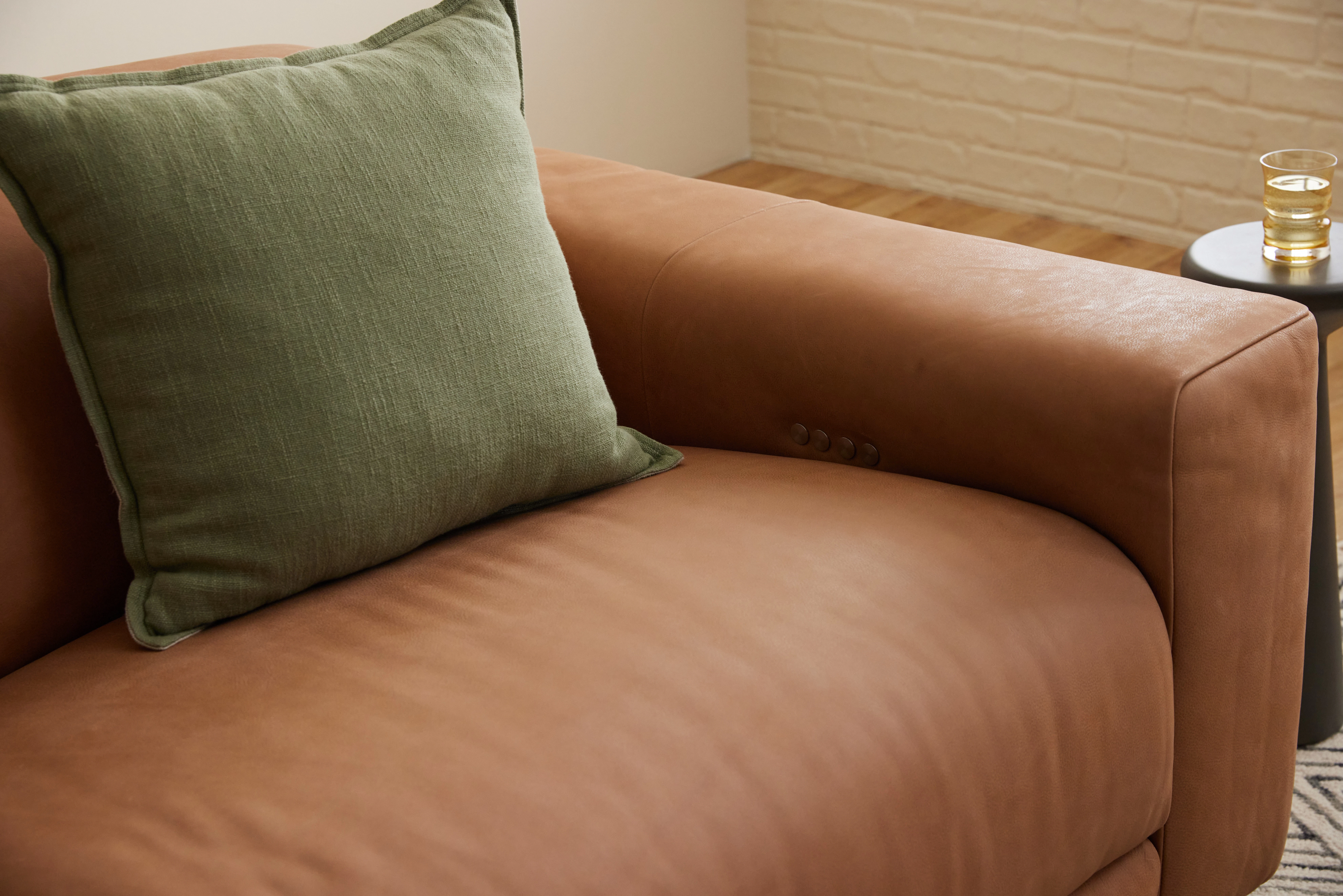 Nico Modular Reclining Sofa Hand Tipped Camel