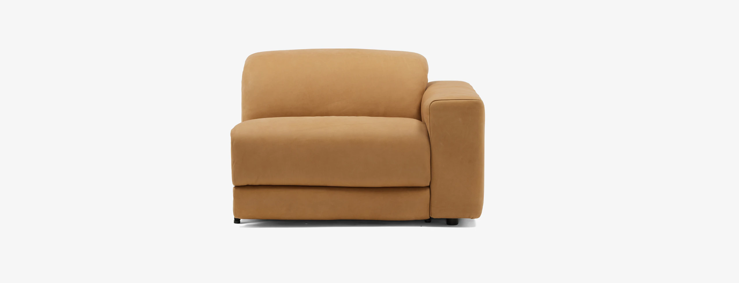 Nico Motion Modular Single Arm Chair (Right) Hand Tipped Camel Leather