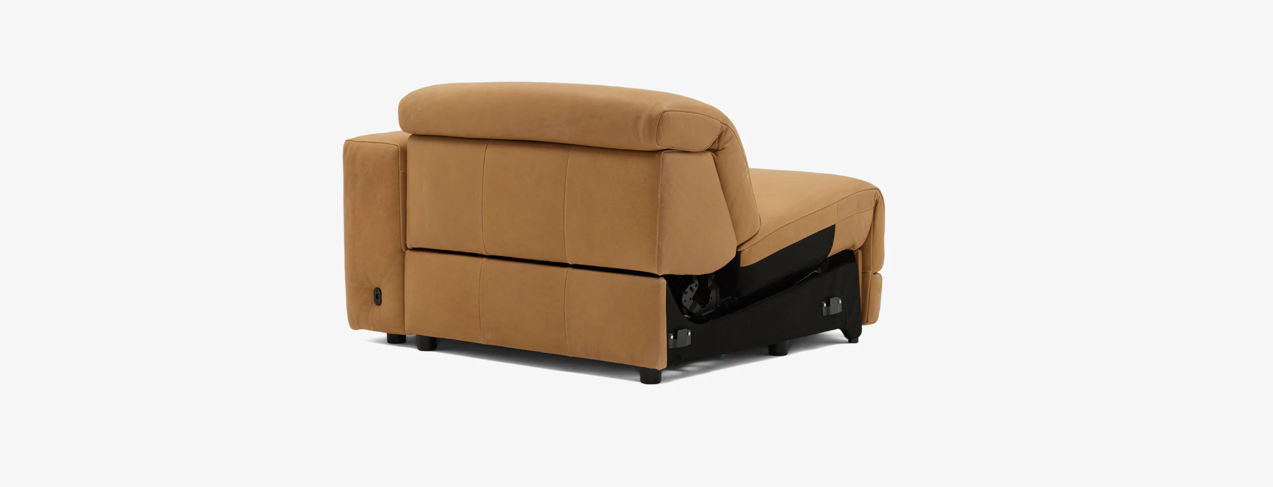 Nico Motion Modular Single Arm Chair (Right) Hand Tipped Camel Leather
