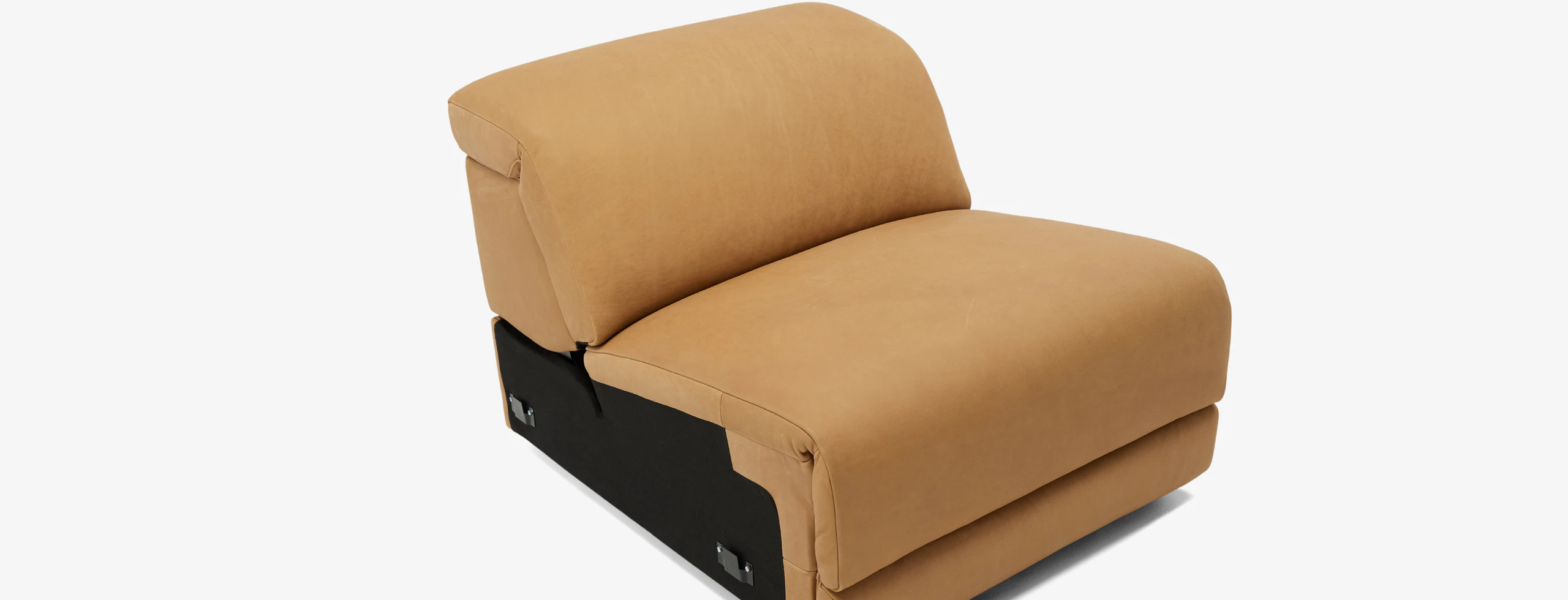 Nico Modular Corner ChairHand Tipped Camel Leather