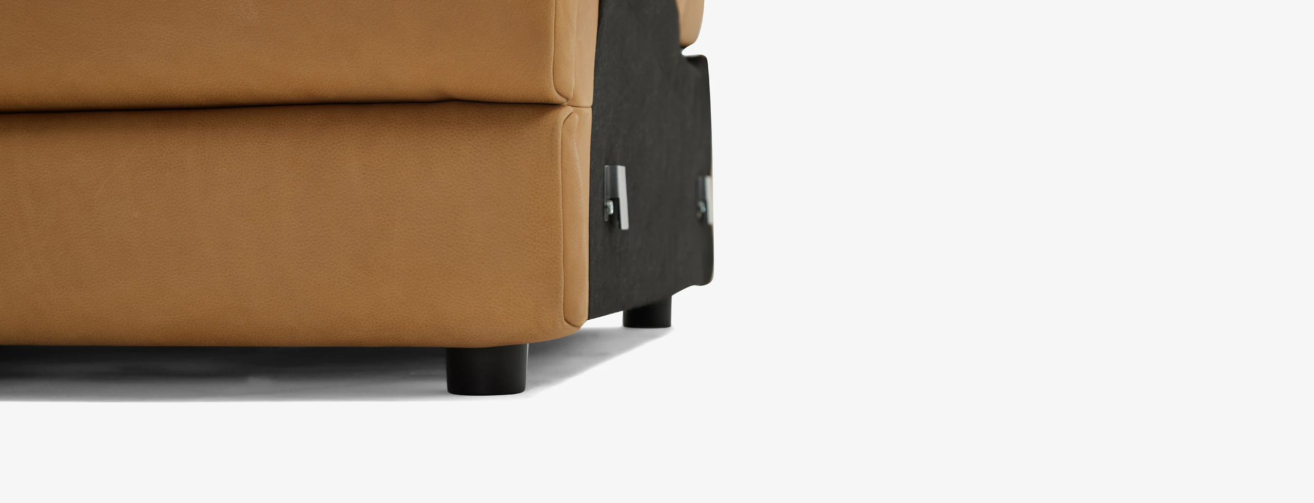 Nico Modular Corner ChairHand Tipped Camel Leather