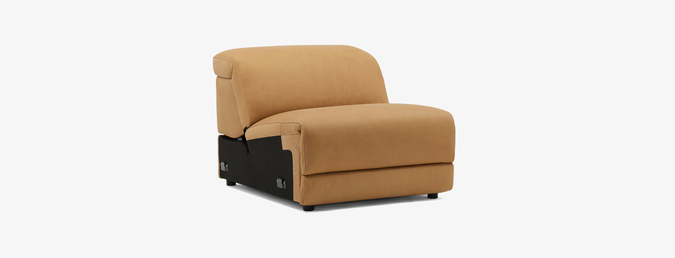 Nico Modular Corner ChairHand Tipped Camel Leather