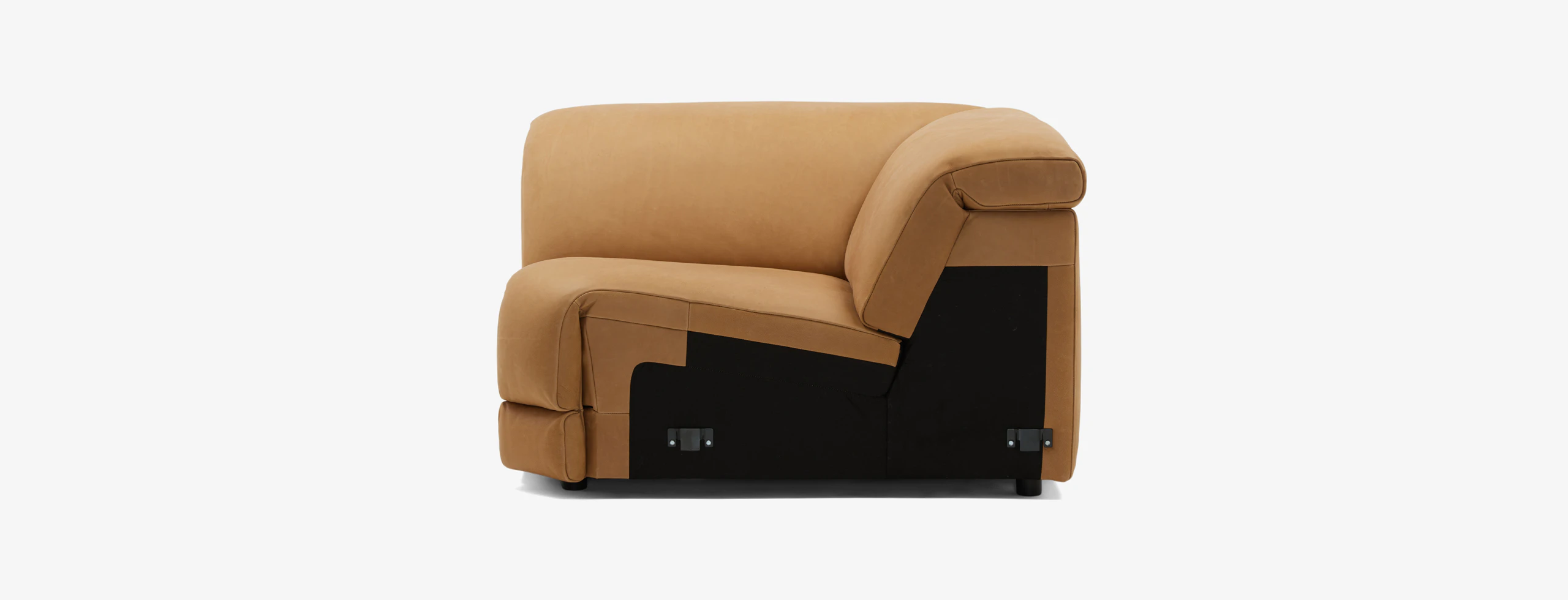 Nico Modular Corner ChairHand Tipped Camel Leather