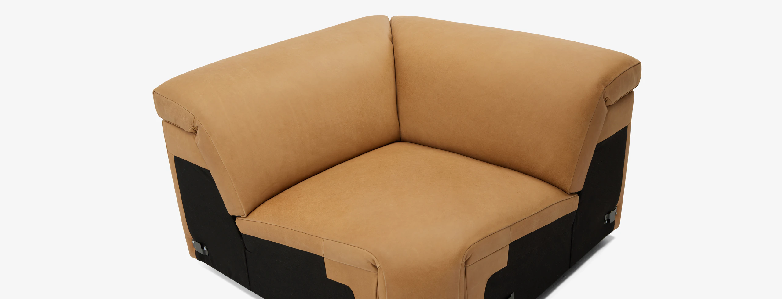 Nico Modular Corner ChairHand Tipped Camel Leather