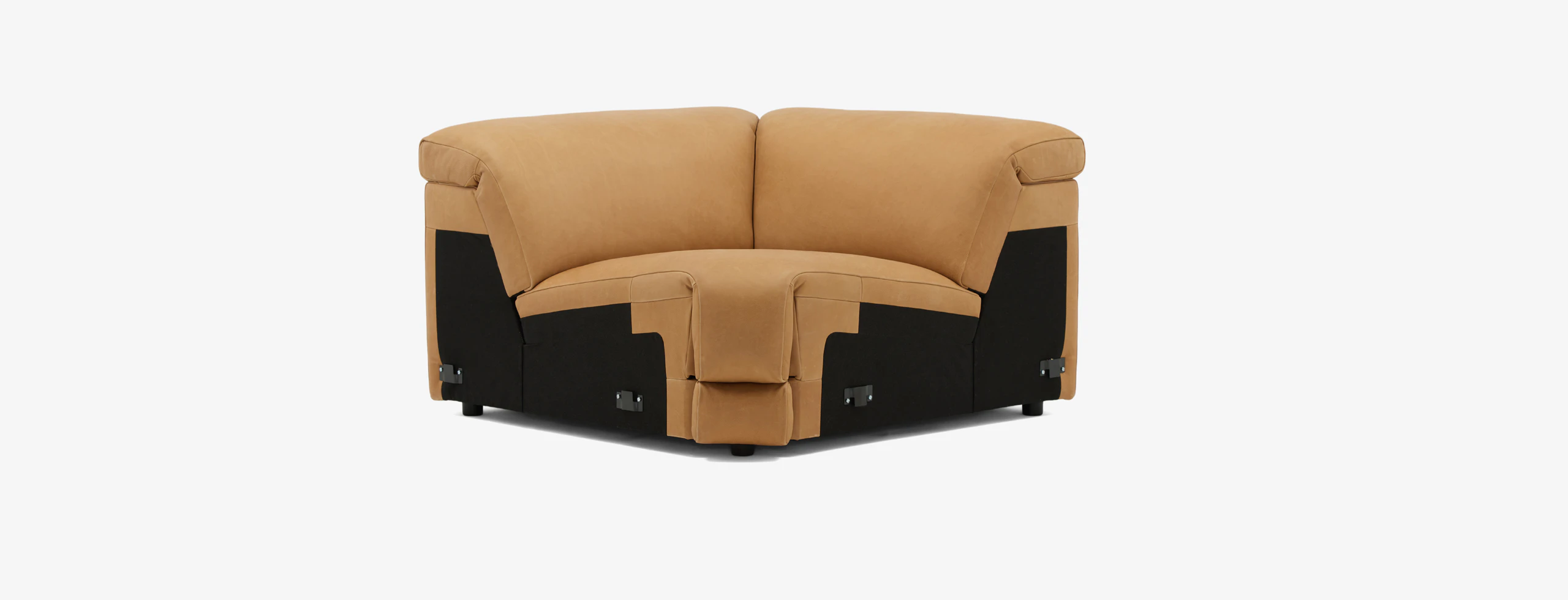 Nico Modular Corner ChairHand Tipped Camel Leather