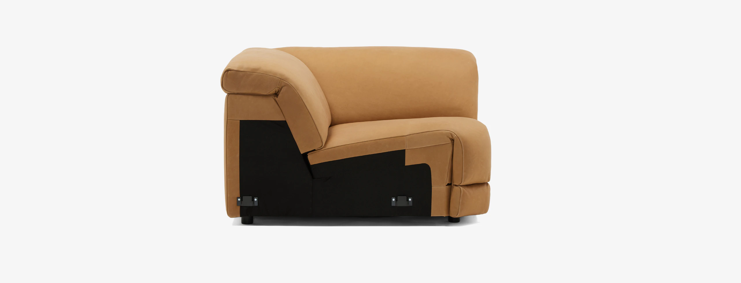 Nico Modular Corner ChairHand Tipped Camel Leather