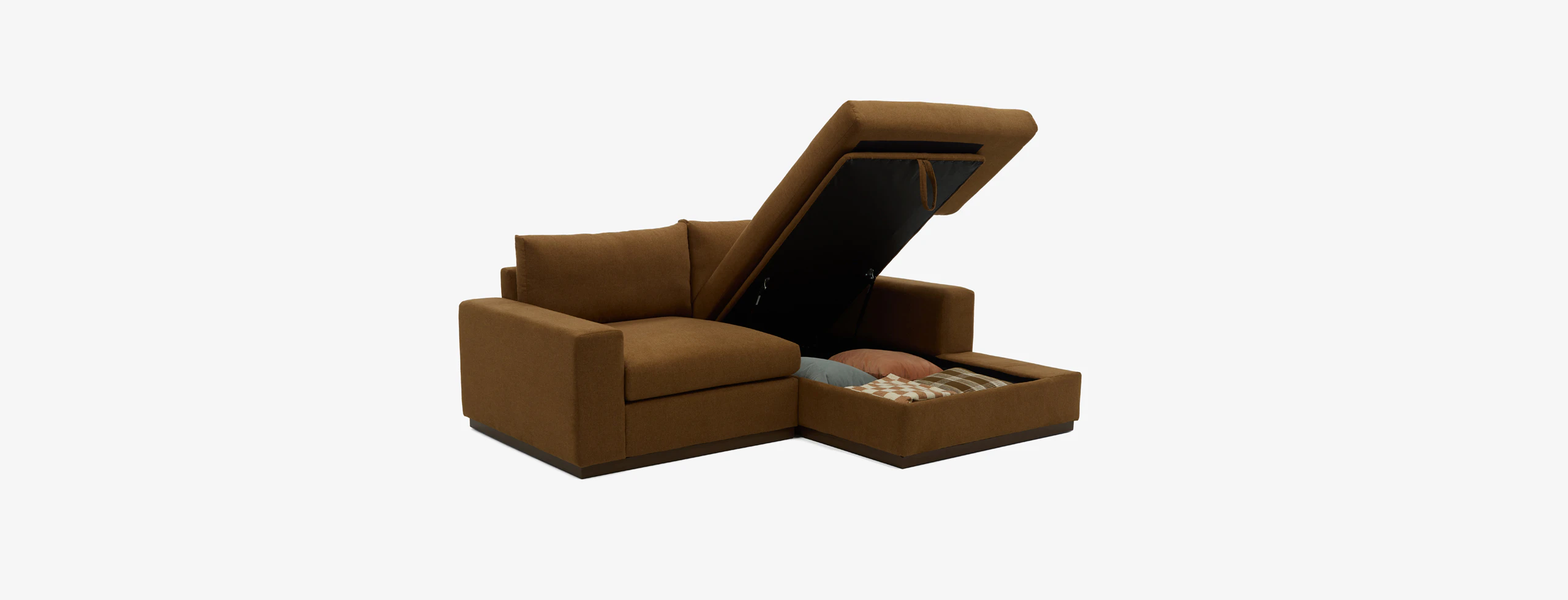 Holt Modular Compact Sectional With Storage Faithful Mocha