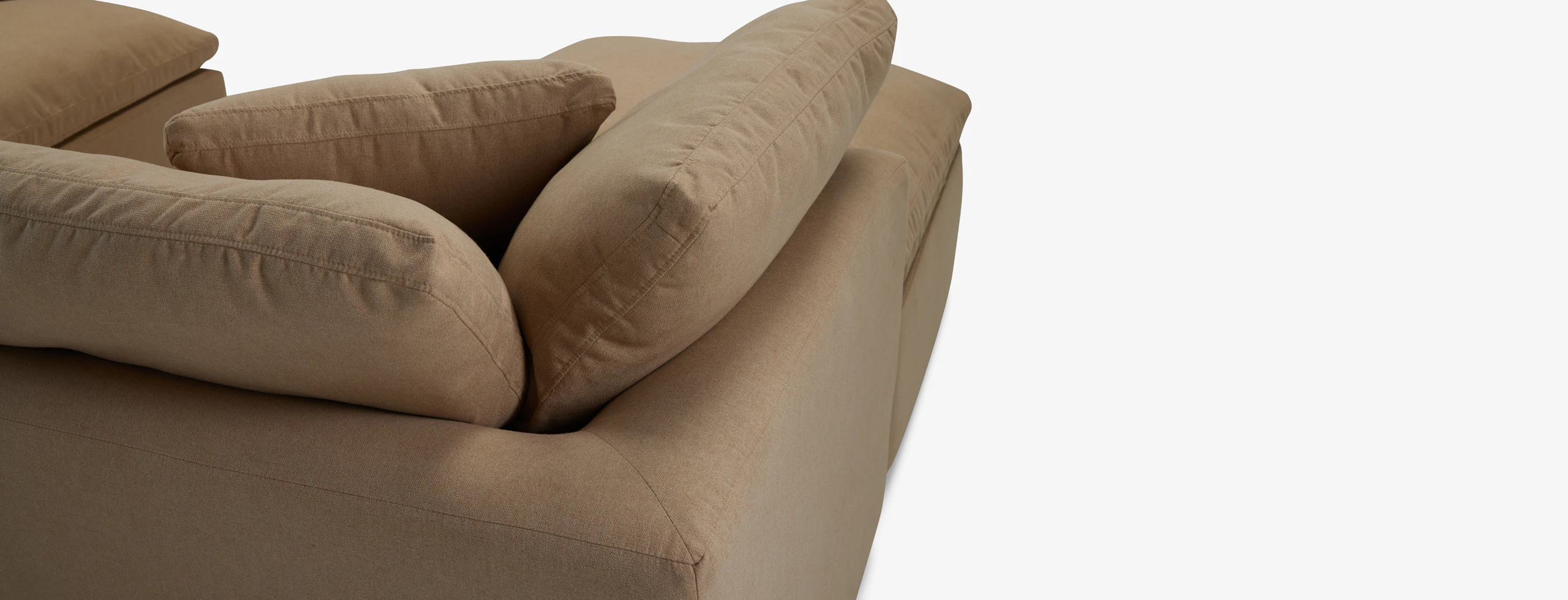 Bryant Modular Petite Sofa Bumper Sectional Faithful Sand