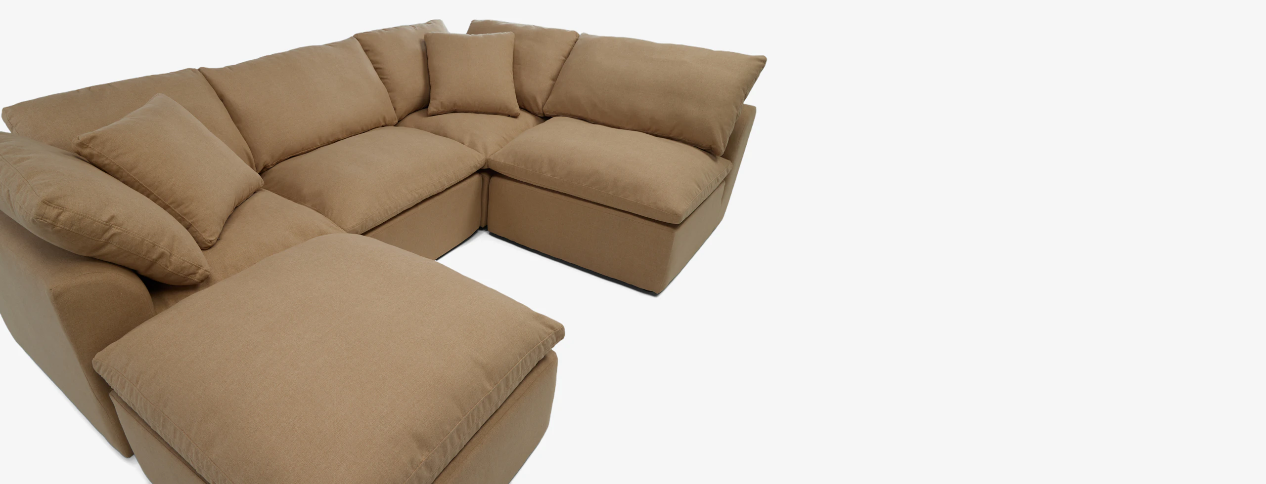 Bryant Modular Petite Sofa Bumper Sectional Faithful Sand
