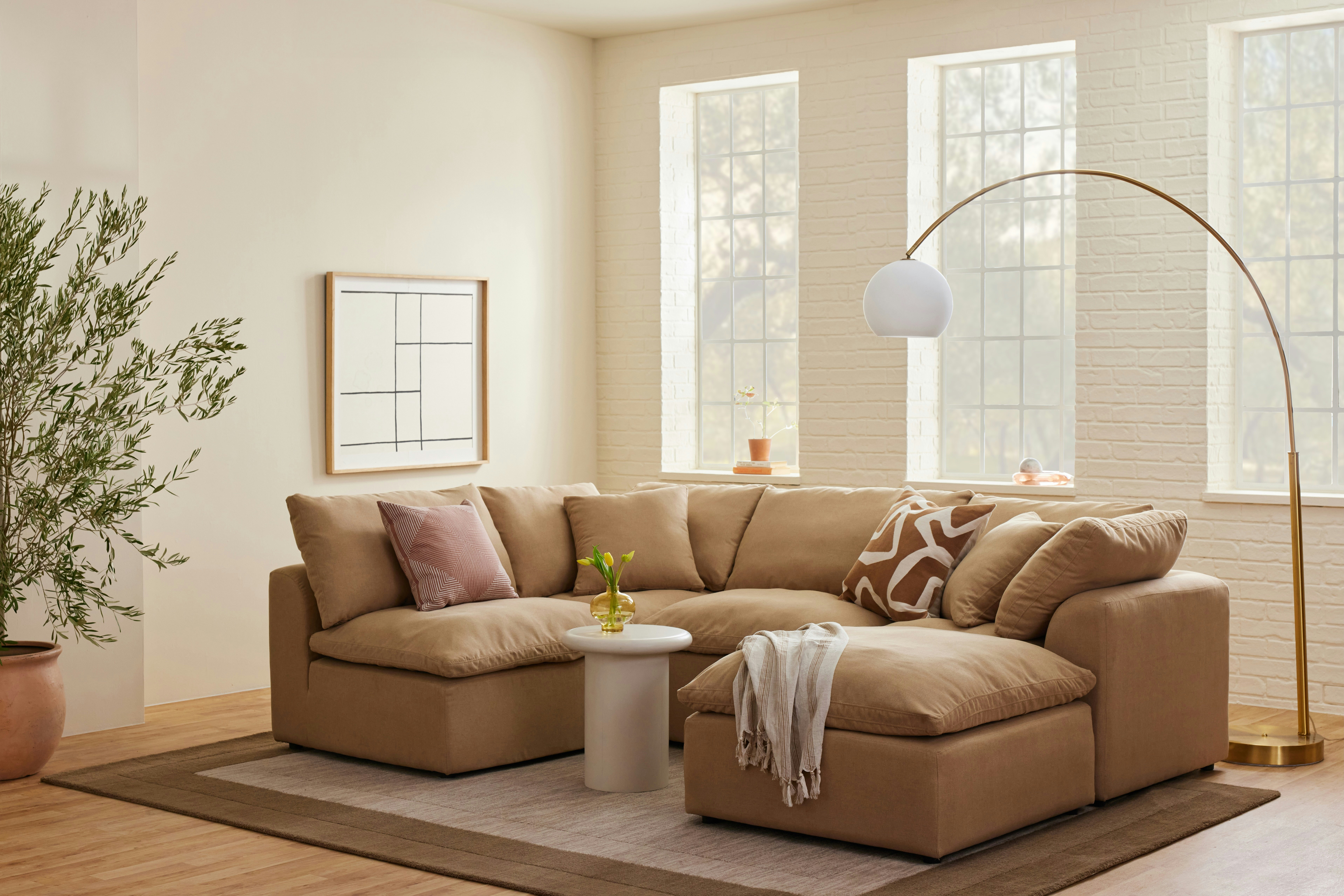 Bryant Petite Modular Sofa Sectional Faithful Sand