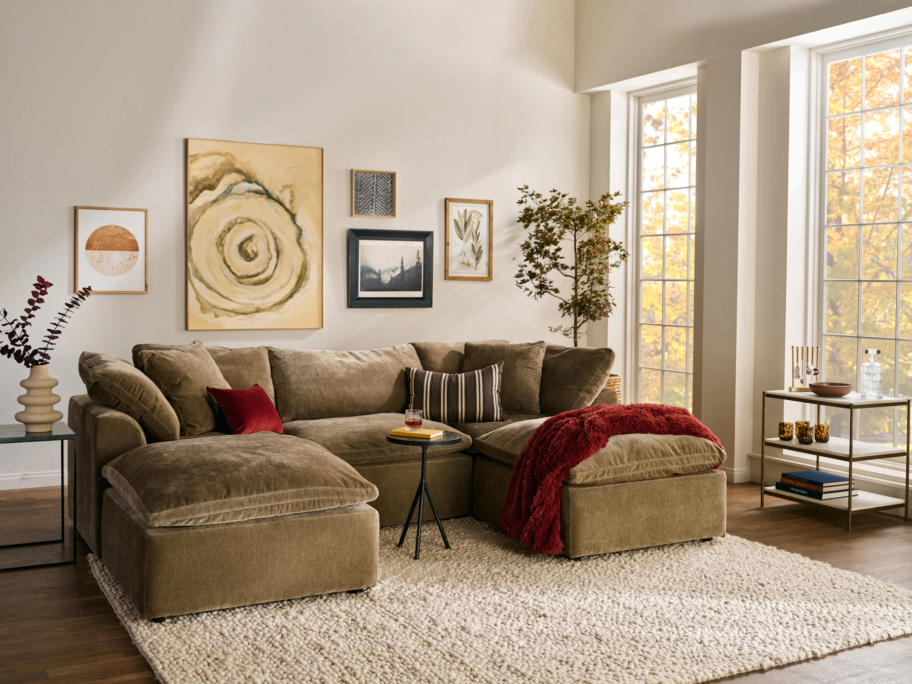 Bryant Petite Modular U-Sofa Bumper Sectional