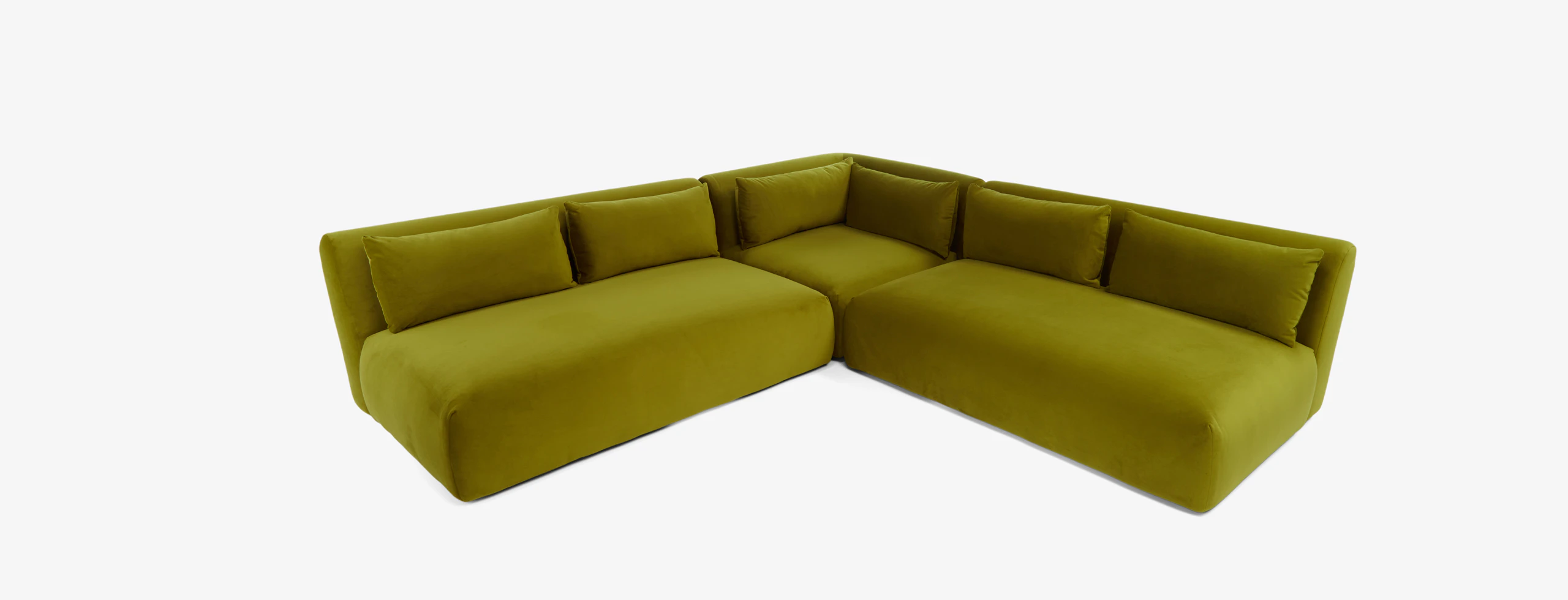 Carin Modular Armless Corner Sectional Royale Apple
