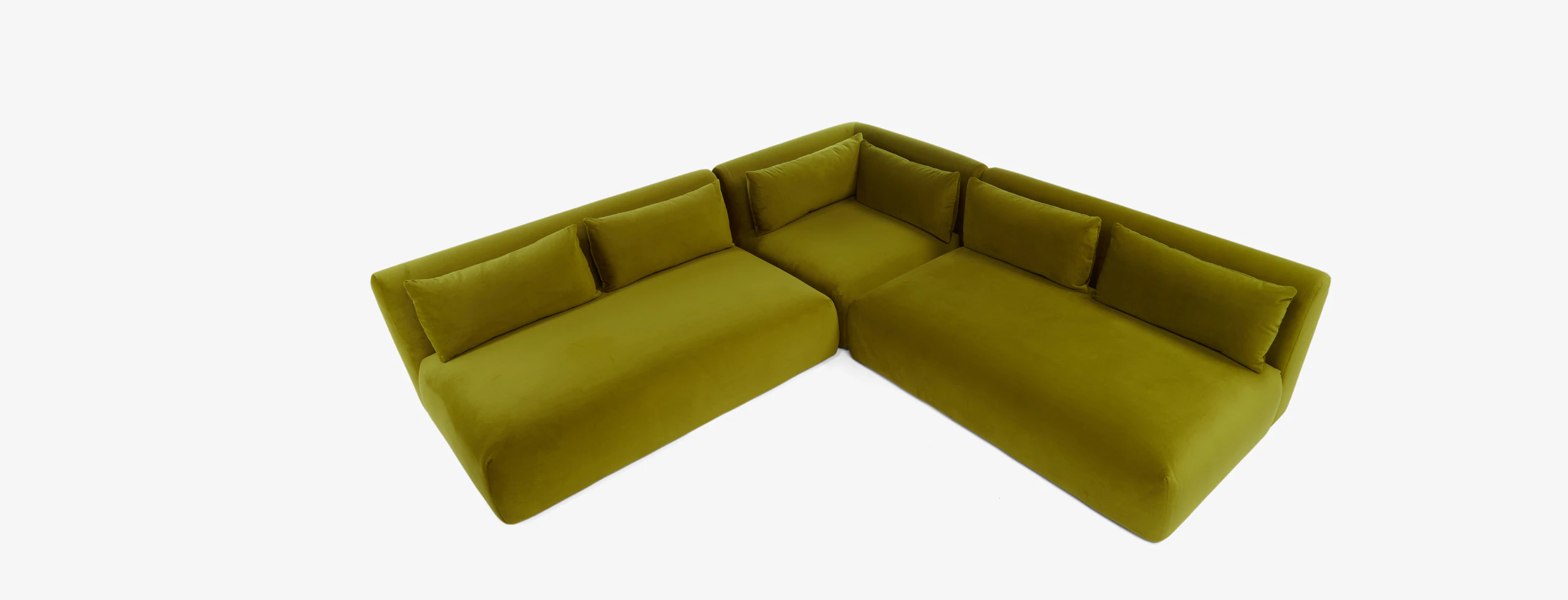 Carin Modular Armless Corner Sectional Royale Apple