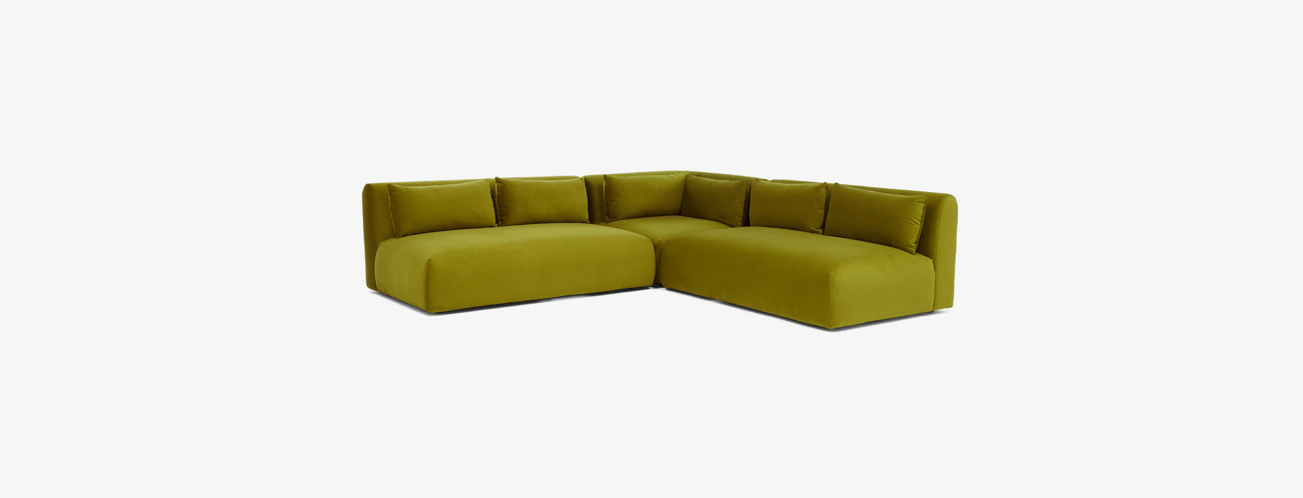 Carin Modular Armless Corner Sectional Royale Apple