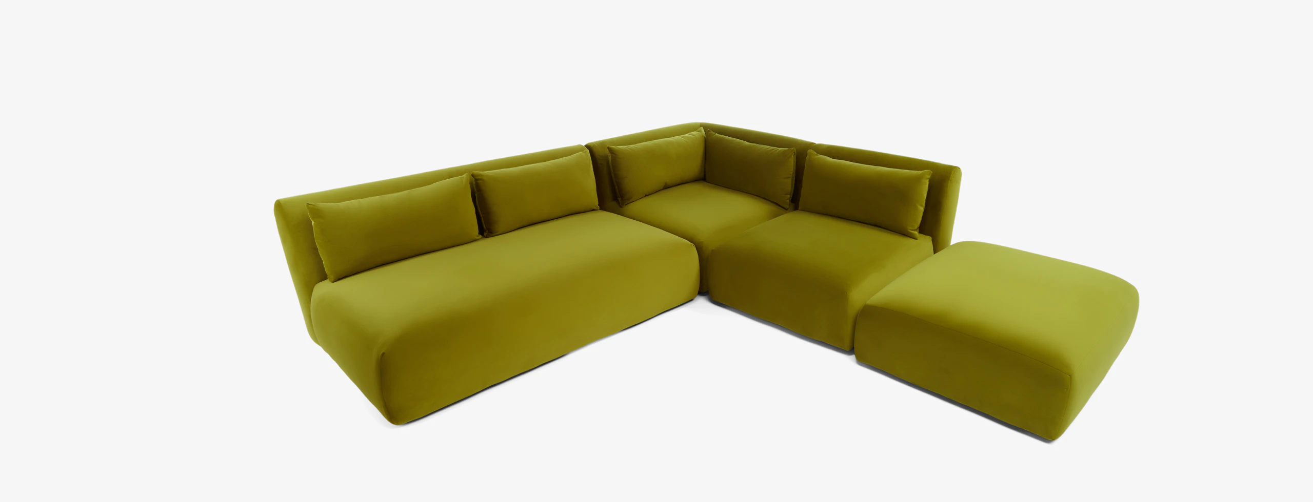 Carin Modular Armless Sectional Royale Apple