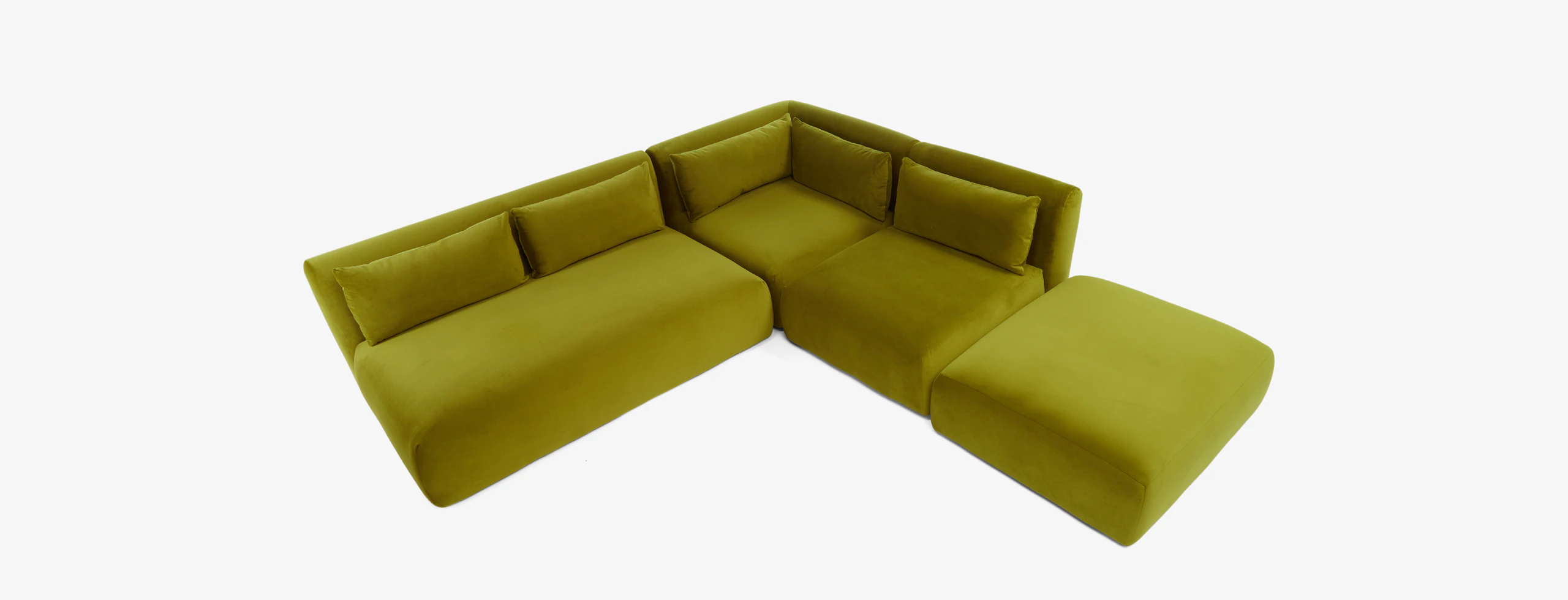 Carin Modular Armless Sectional Royale Apple