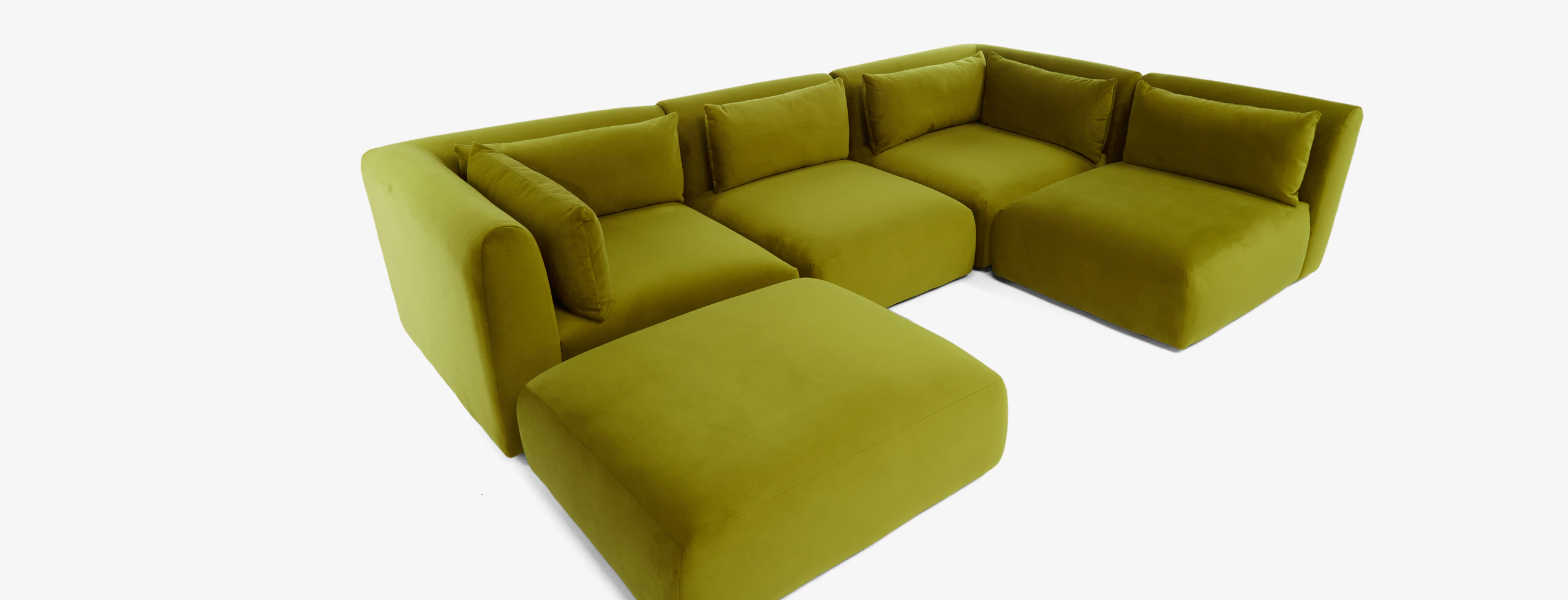 Carin Modular Sofa Bumper Sectional Royale Apple