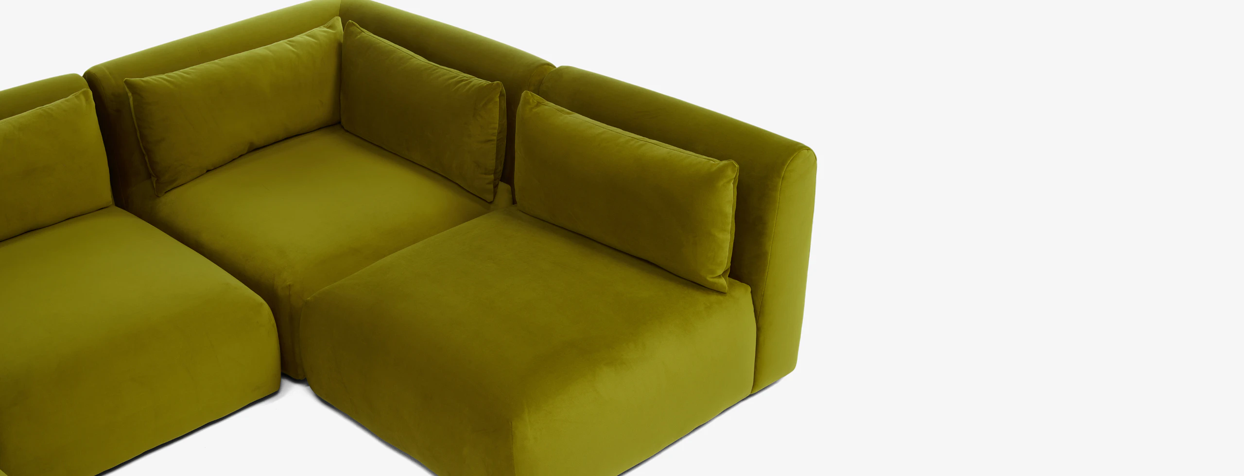 Carin Modular Sofa Bumper Sectional Royale Apple