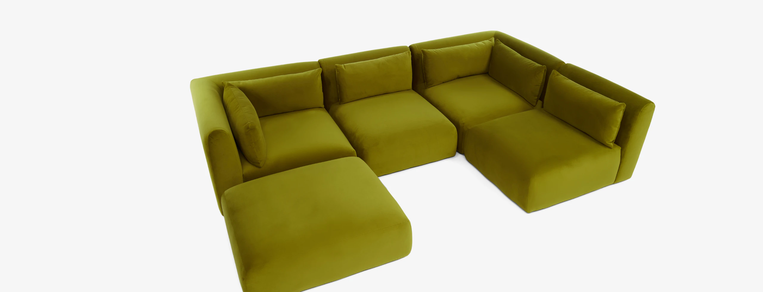 Carin Modular Sofa Bumper Sectional Royale Apple