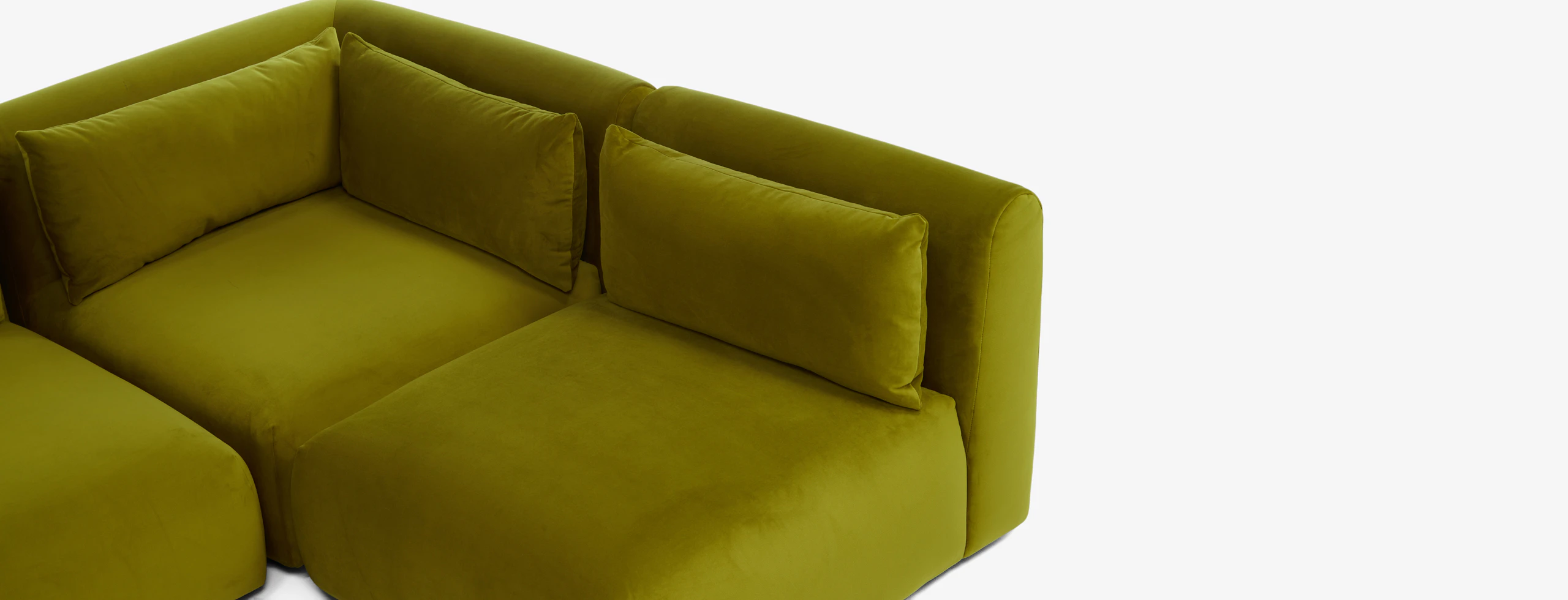 Carin Modular Sofa Bumper Sectional Royale Apple