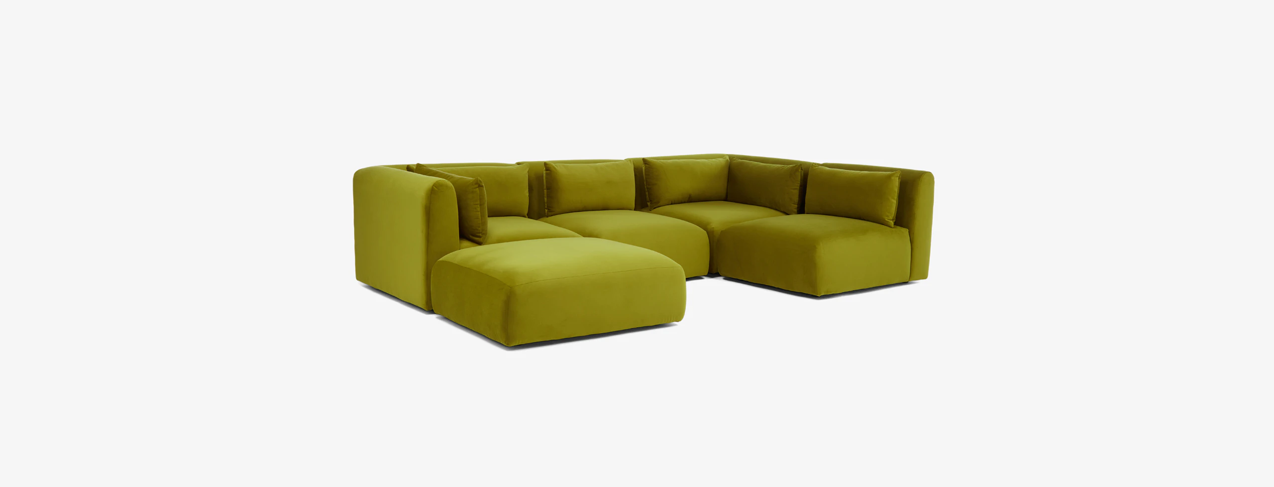 Carin Modular Sofa Bumper Sectional Royale Apple