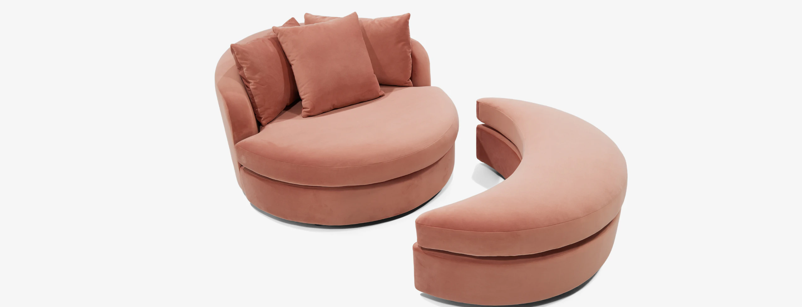 Amelia Grand Chair Ottoman Royale Mocha
