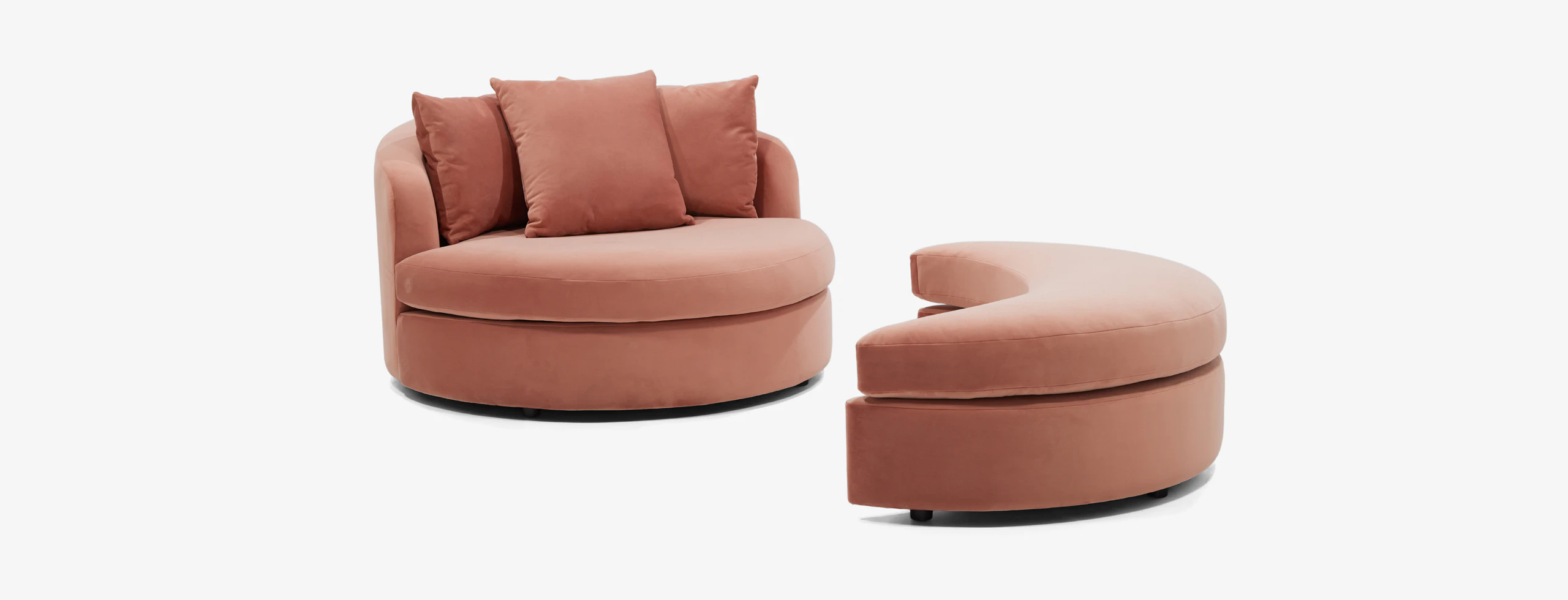 Amelia Grand Chair Ottoman Royale Mocha