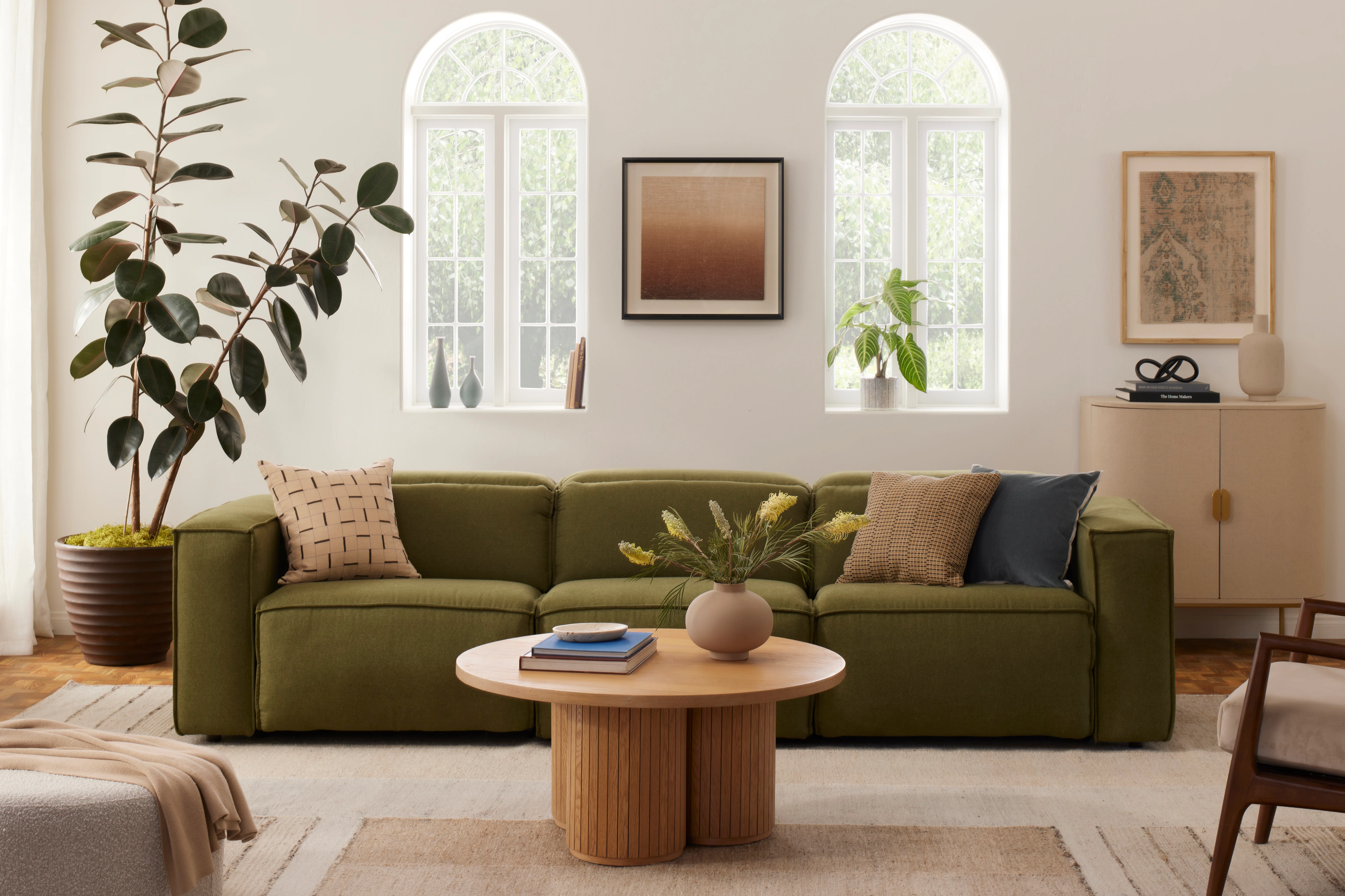 Camden Modular Reclining Sofa pieces Faithful Olive