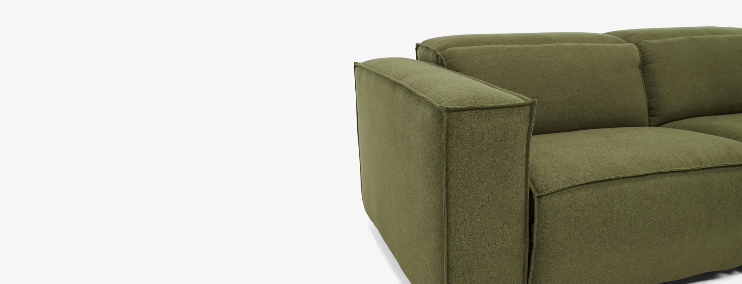 Camden Modular Reclining Wedge Corner Sectional Faithful Olive