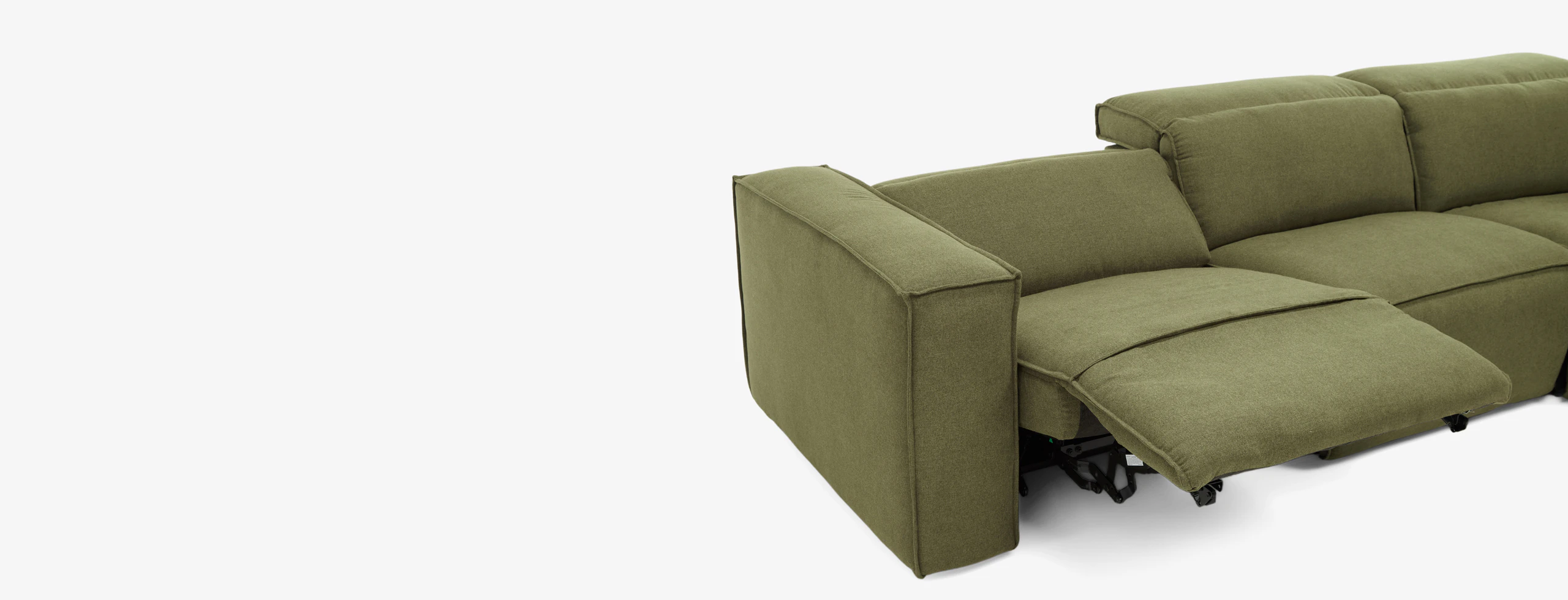 Camden Modular Reclining Wedge Corner Sectional Faithful Olive
