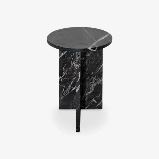 Gia Accent Table Black Marble