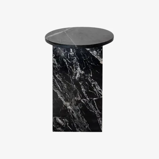 Gia Accent Table Black Marble