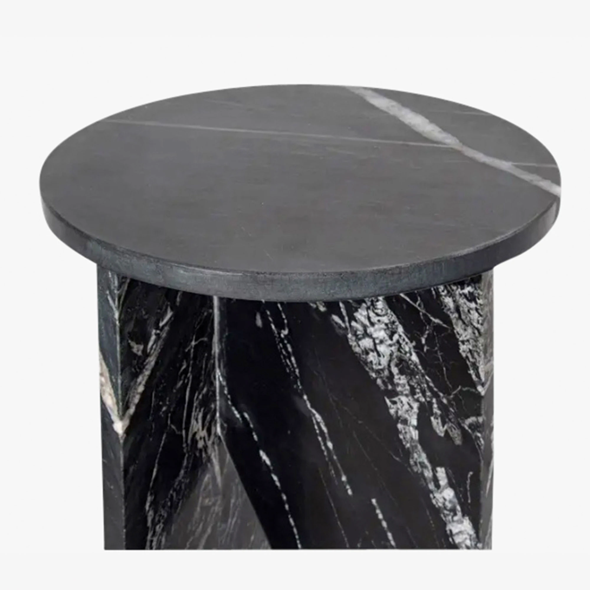 Gia Accent Table Black Marble