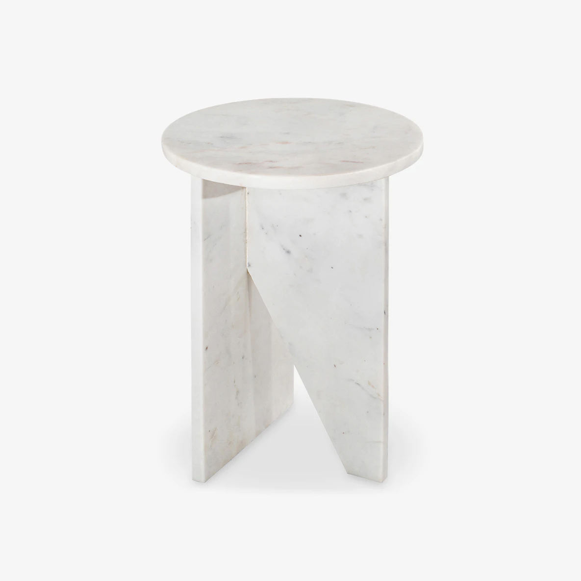 Gia Accent Table White Marble