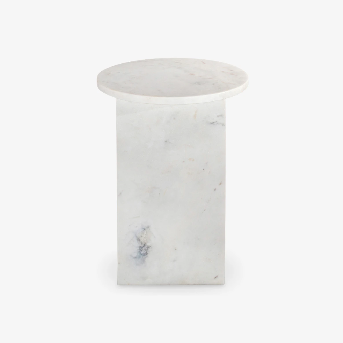 Gia Accent Table White Marble