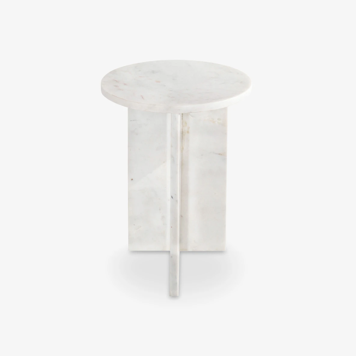 Gia Accent Table White Marble