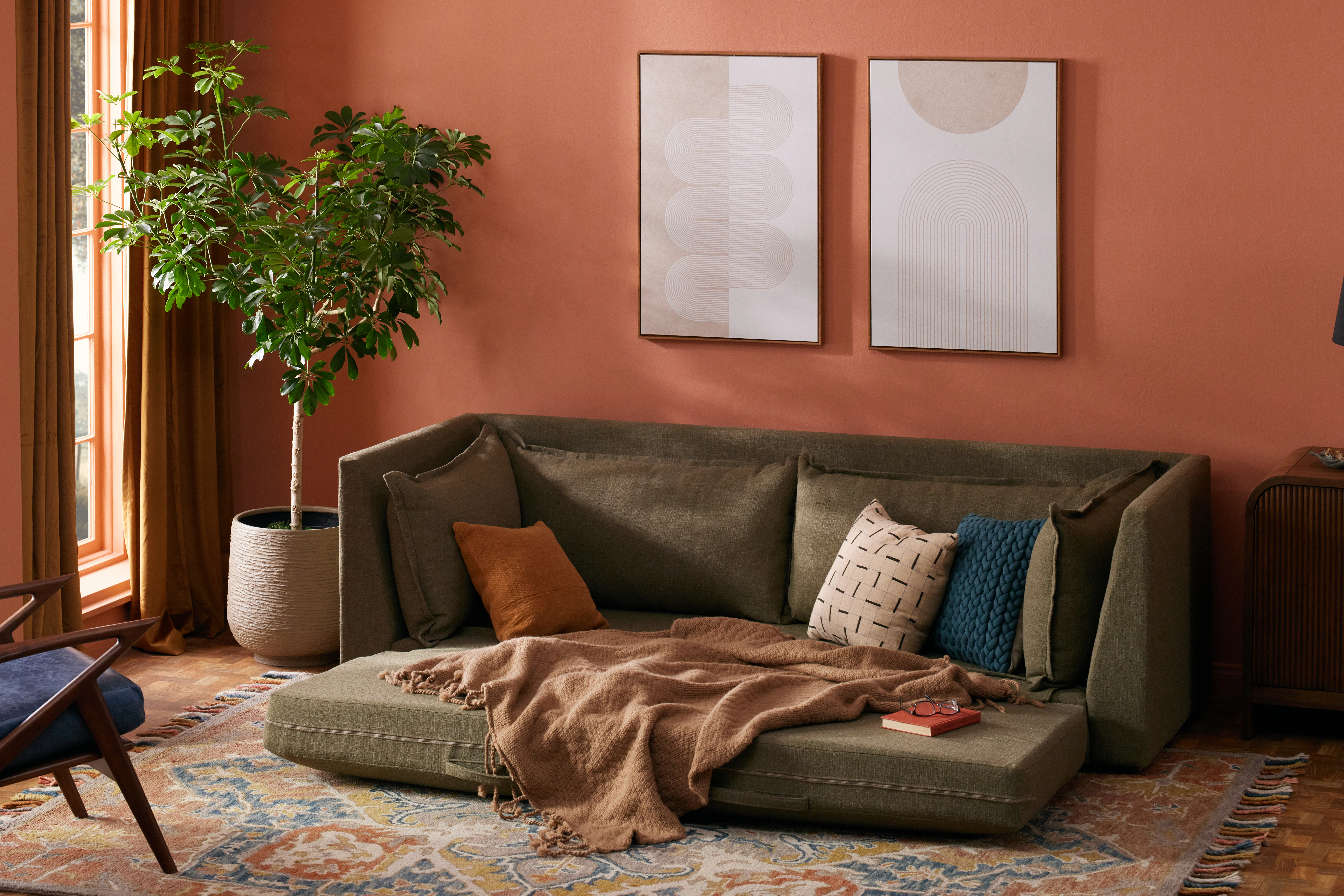 Wilder Sofa Bed Leuven Olive
