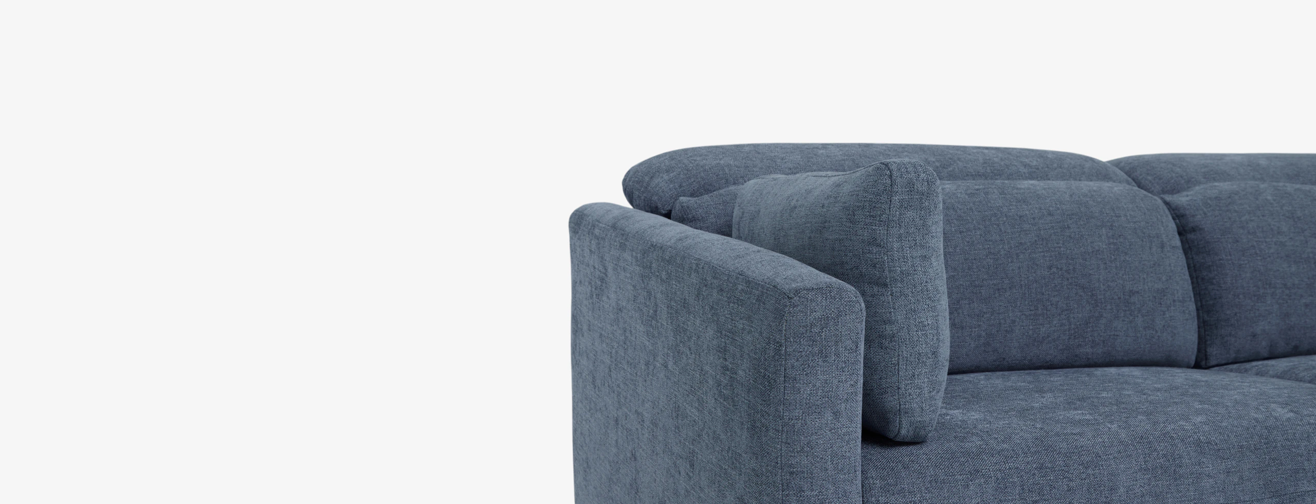 Fitz Modula Chaise Sectional Milo French Blue